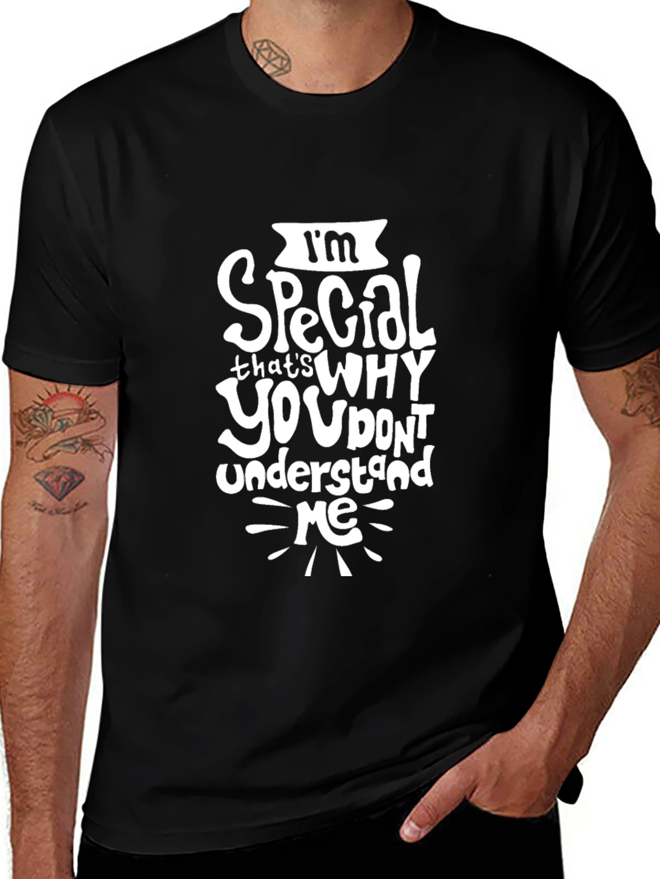 Im Special Graphic Tee - Black Cotton T-Shirt