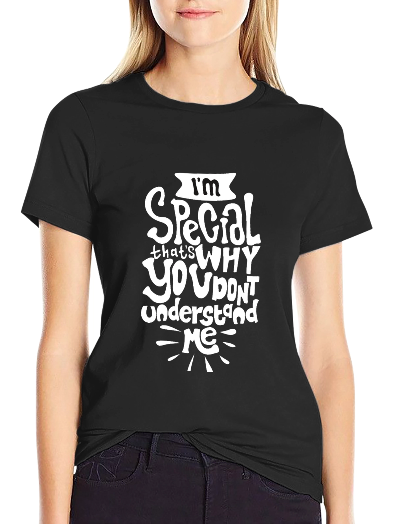 Im Special Graphic Tee - Black Cotton T-Shirt