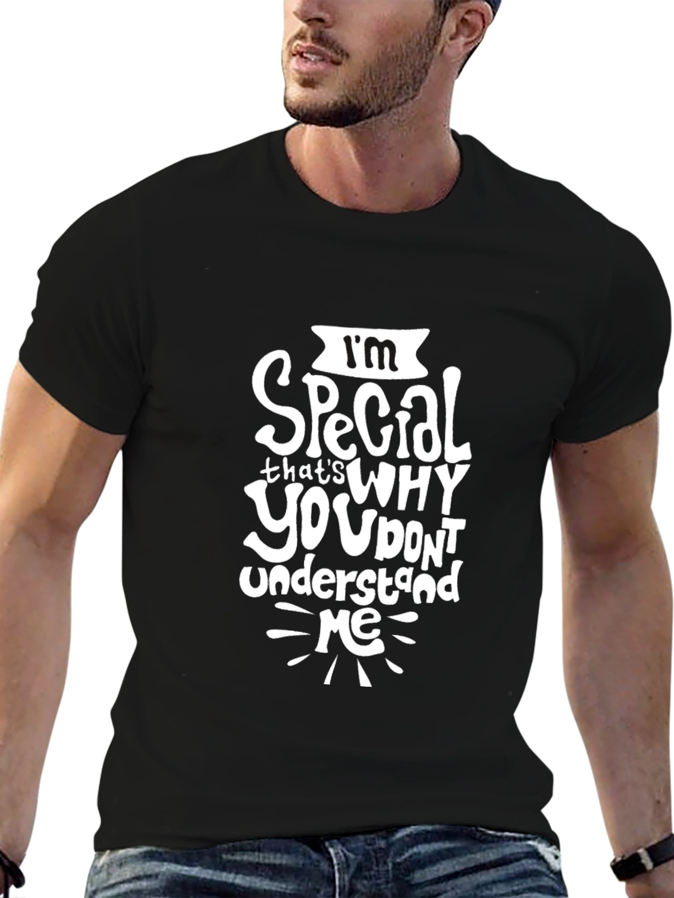 Im Special Graphic Tee - Black Cotton T-Shirt