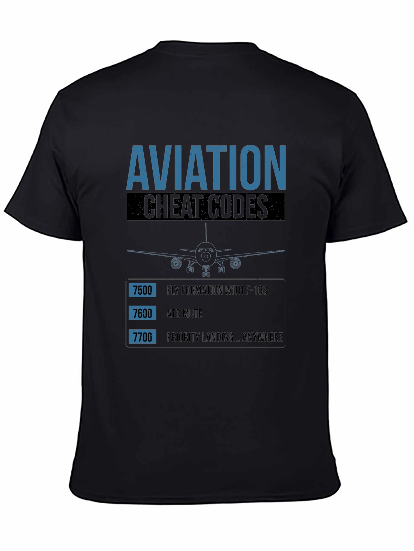 Aviation Cheat Codes T-Shirt - Pilot Humor Tee