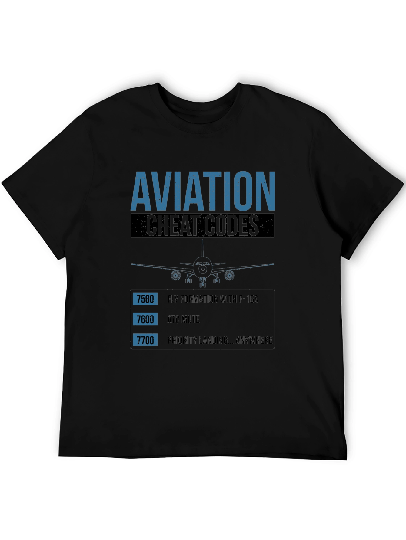 Aviation Cheat Codes T-Shirt - Pilot Humor Tee