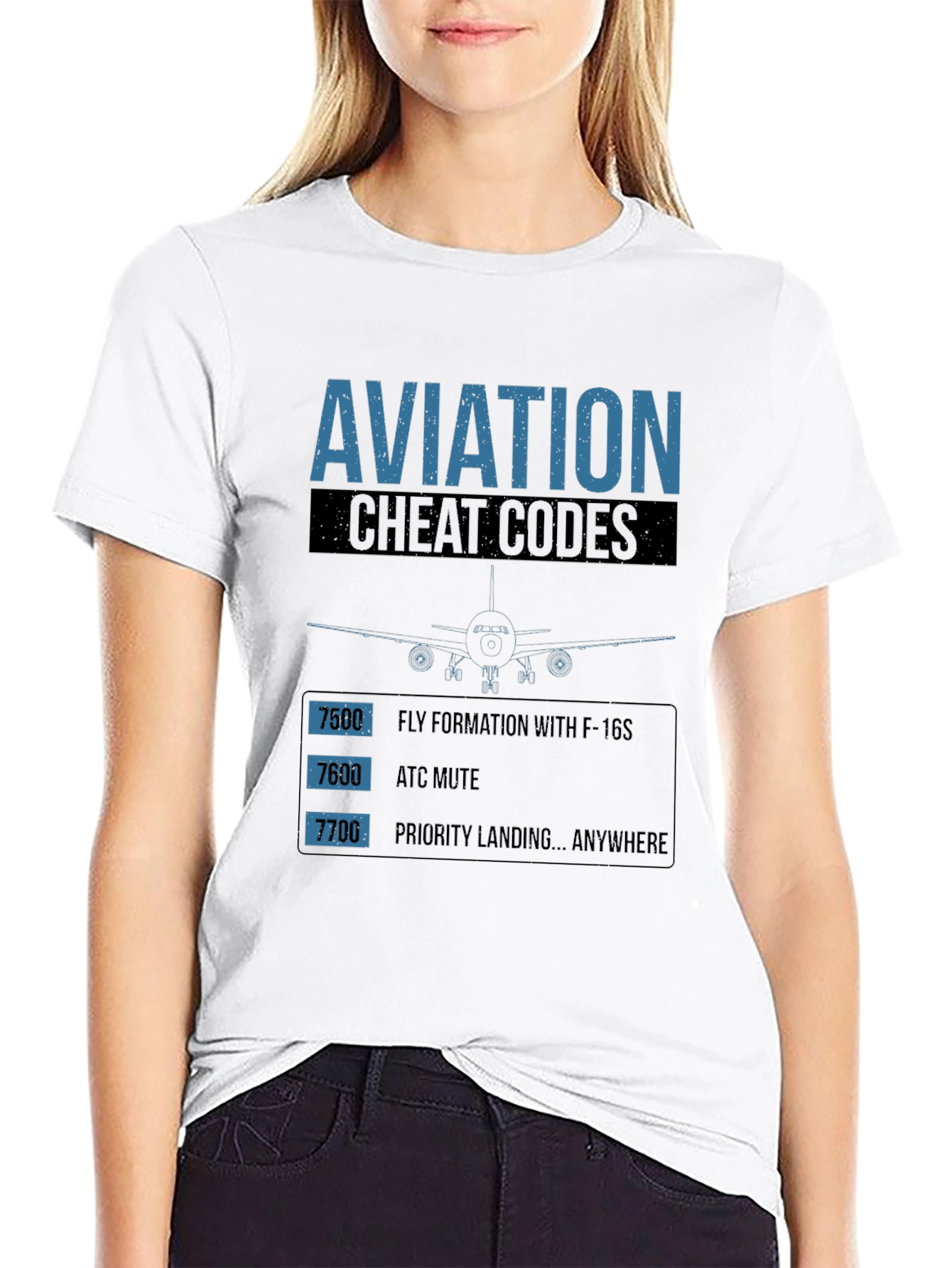 Aviation Cheat Codes T-Shirt - Pilot Humor Tee