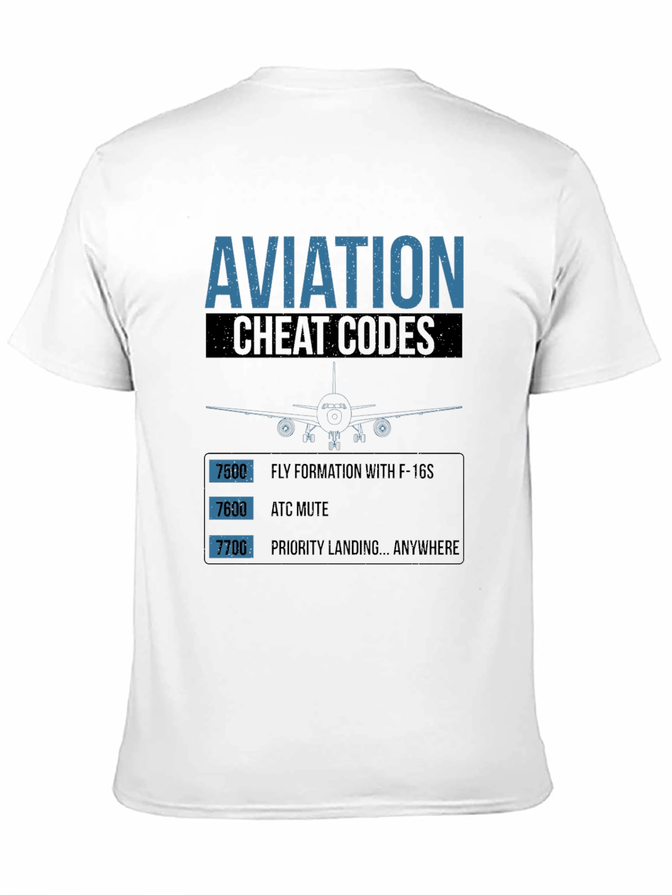 Aviation Cheat Codes T-Shirt - Pilot Humor Tee