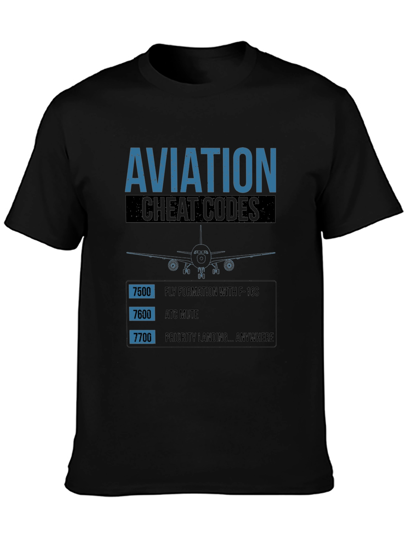 Aviation Cheat Codes T-Shirt - Pilot Humor Tee