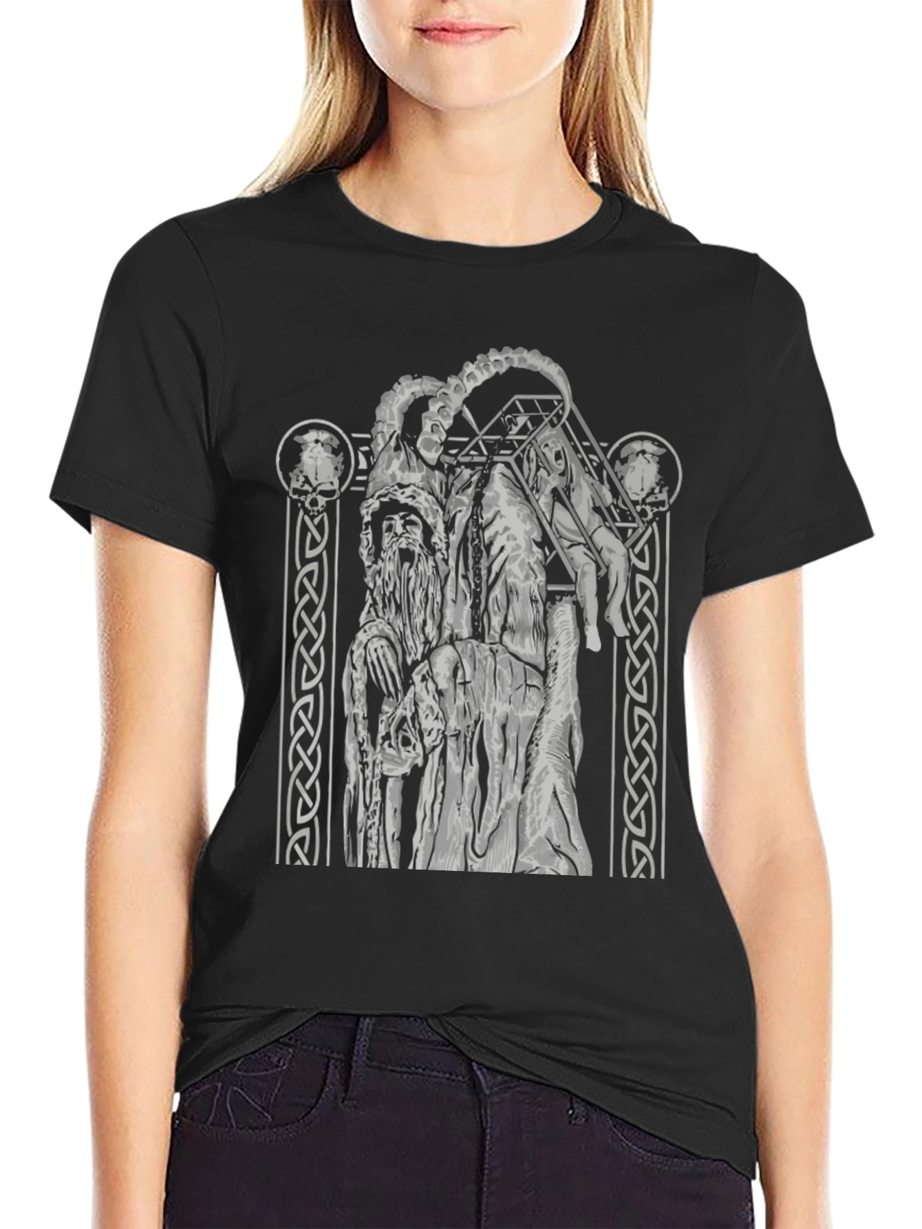 Grim Graphic Tee - Nordic Mythology T-Shirt