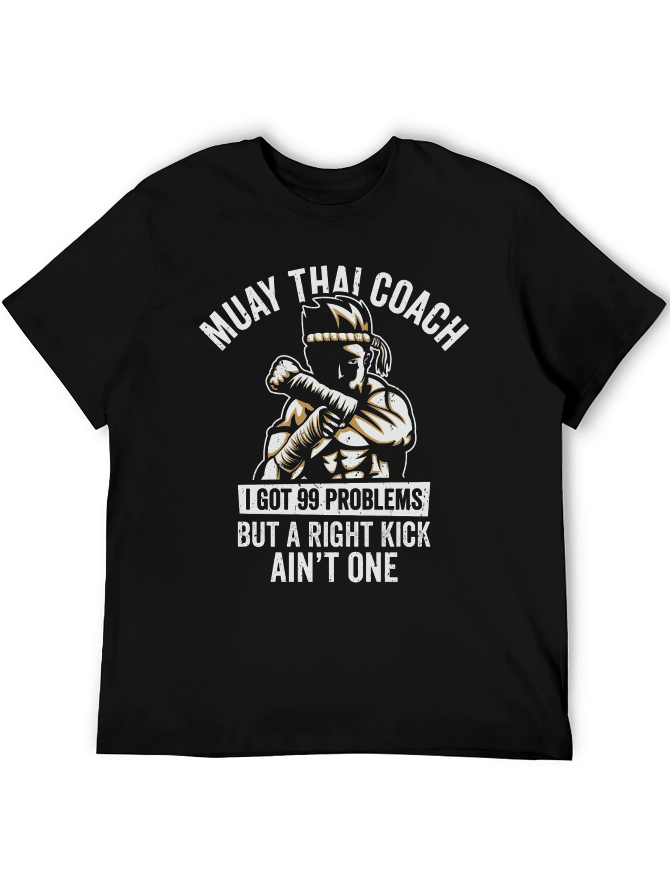 Muay Thai Coach T-Shirt - Right Kick Design
