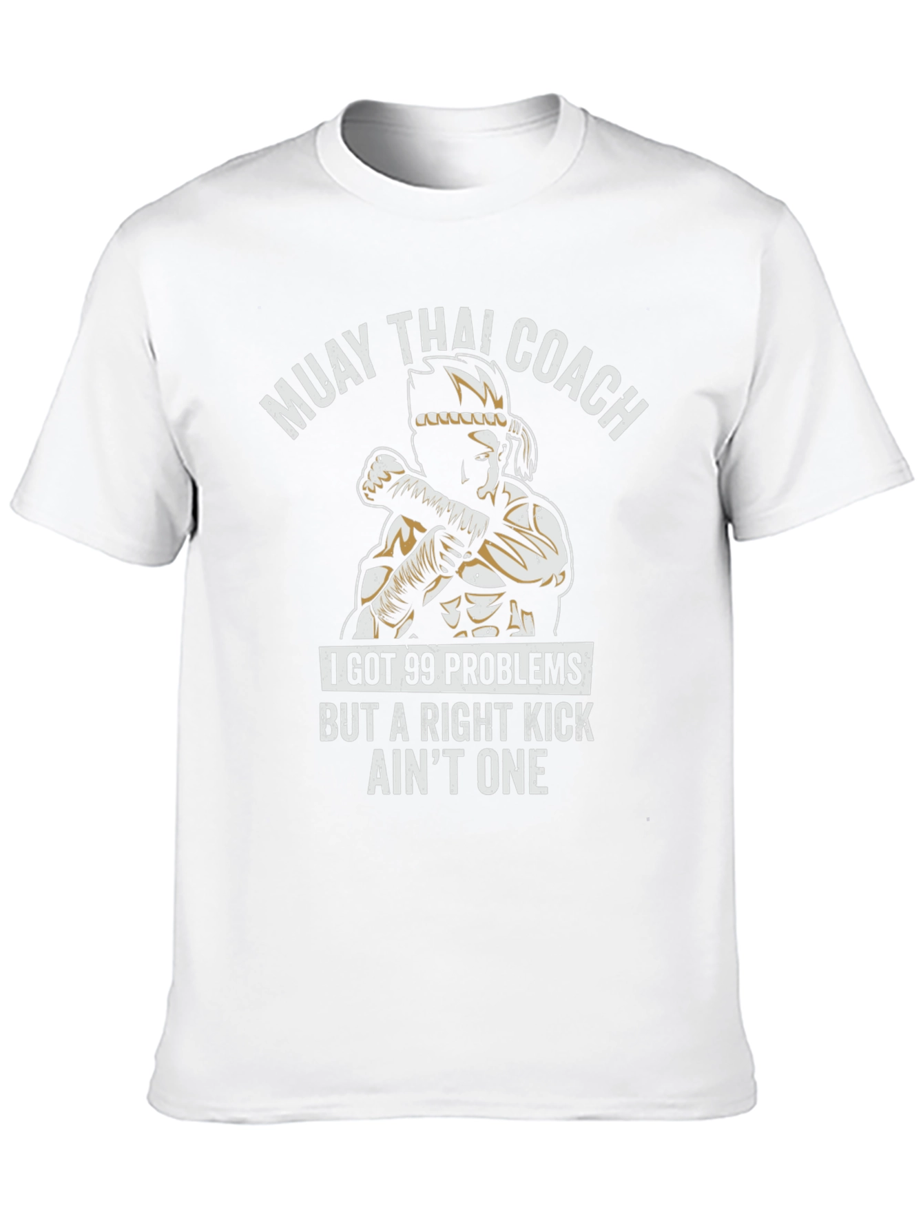 Muay Thai Coach T-Shirt - Right Kick Design