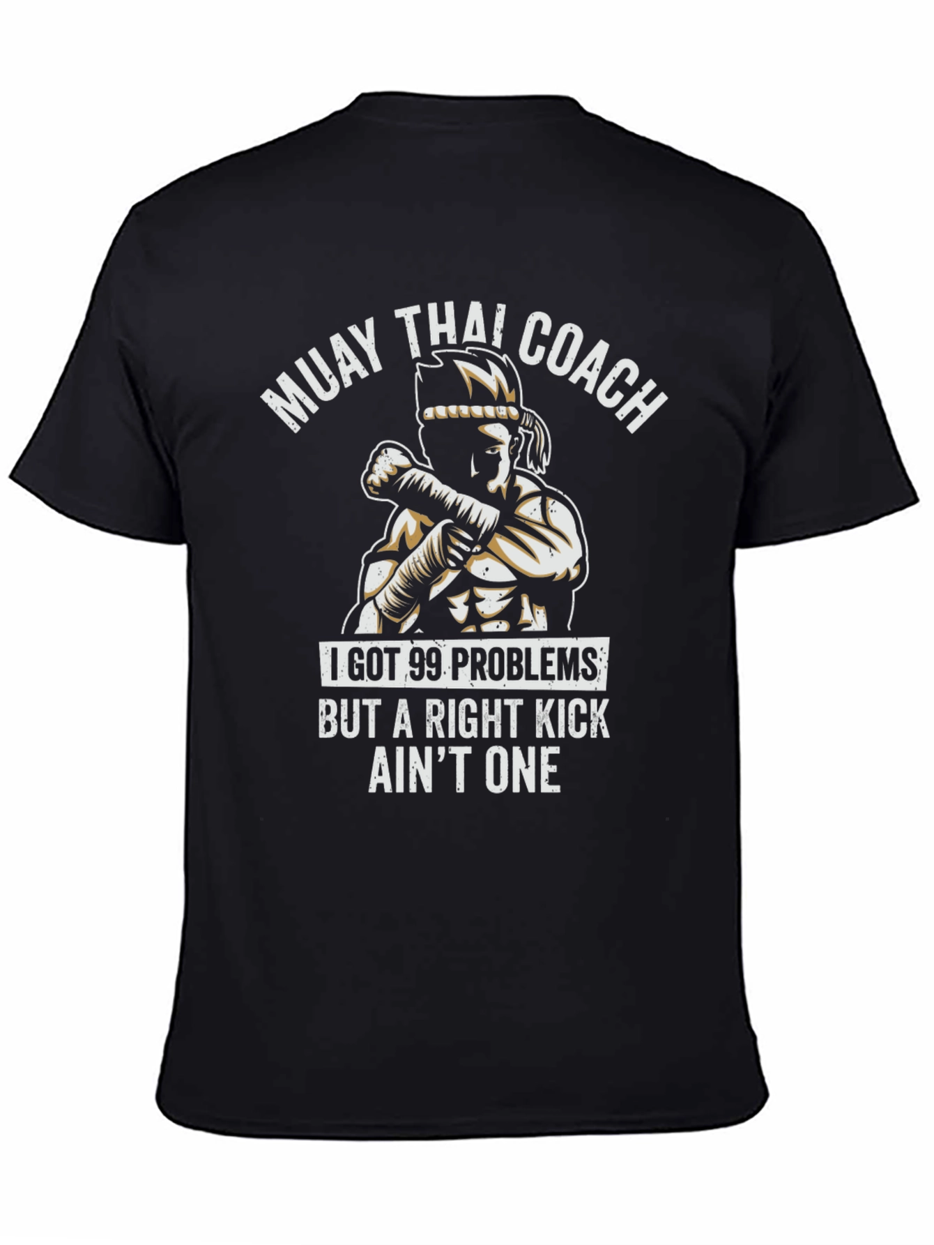 Muay Thai Coach T-Shirt - Right Kick Design