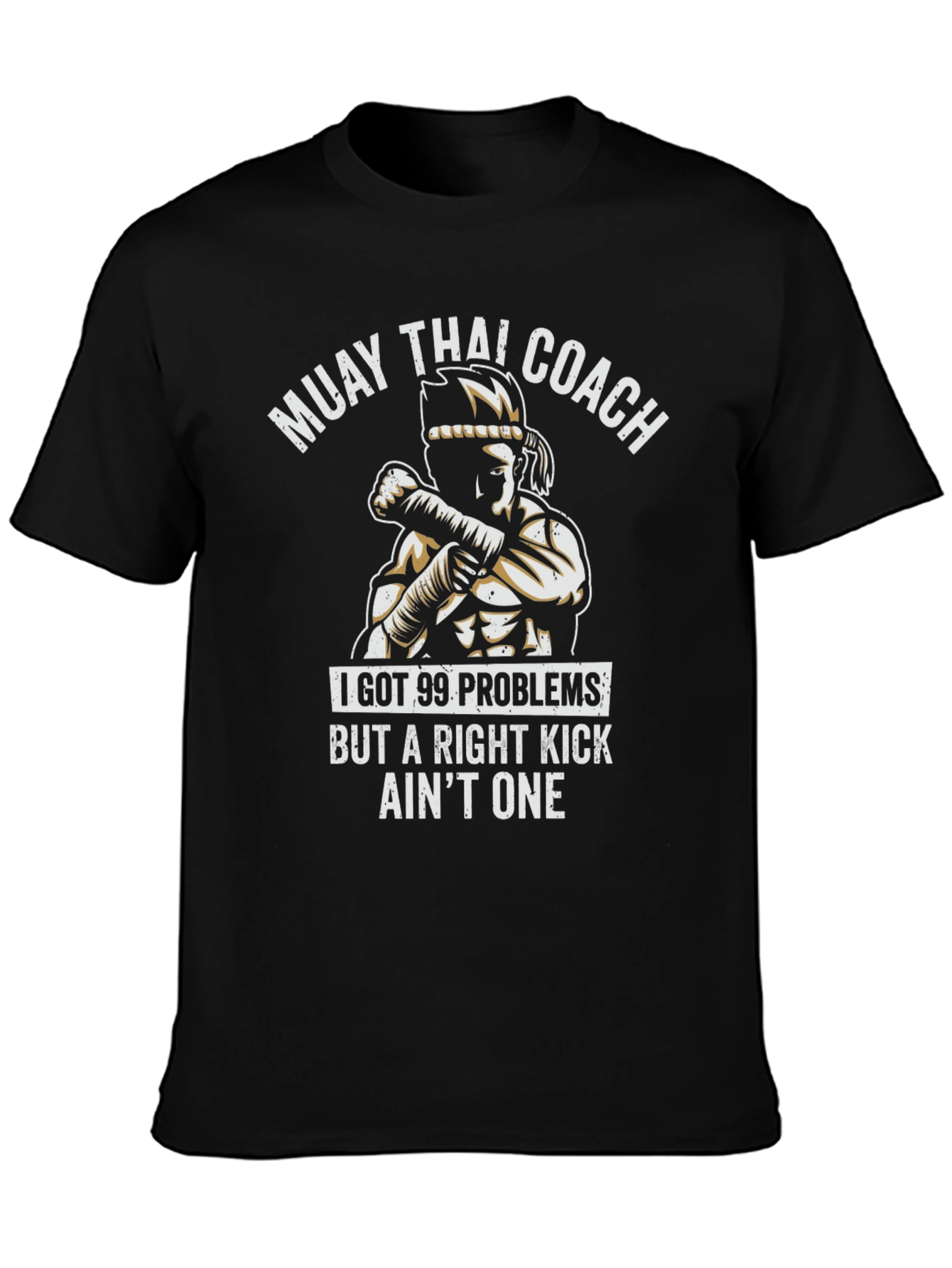 Muay Thai Coach T-Shirt - Right Kick Design