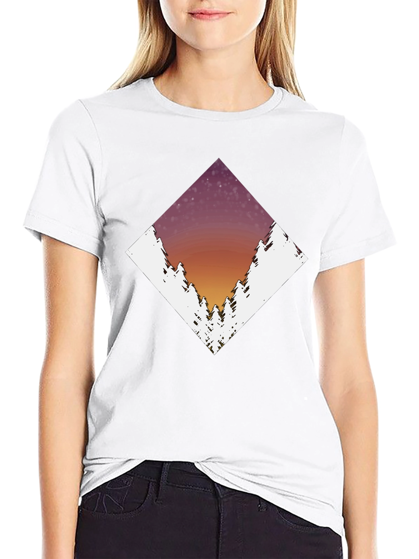 Diamond Forest Graphic Tee - Black