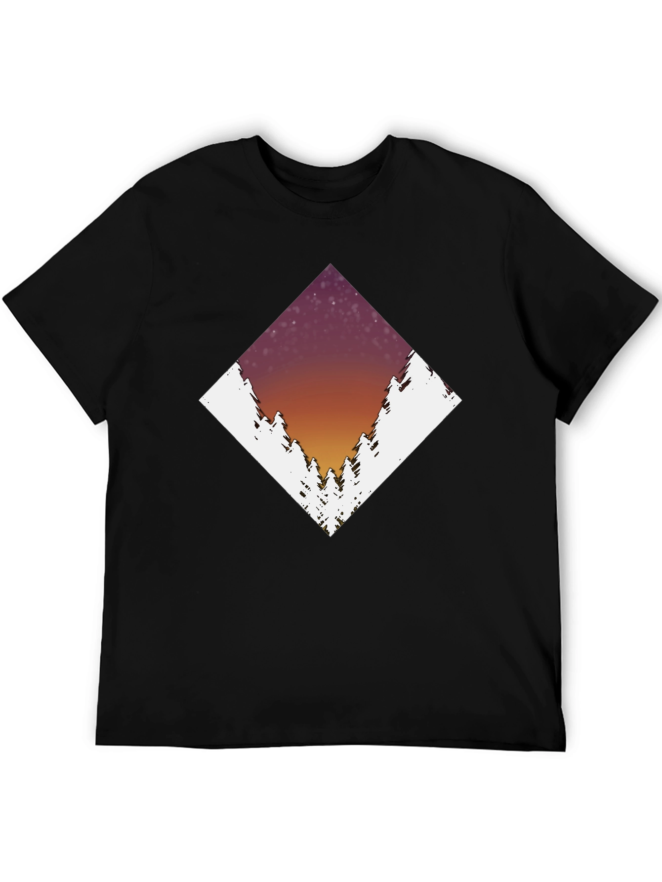 Diamond Forest Graphic Tee - Black
