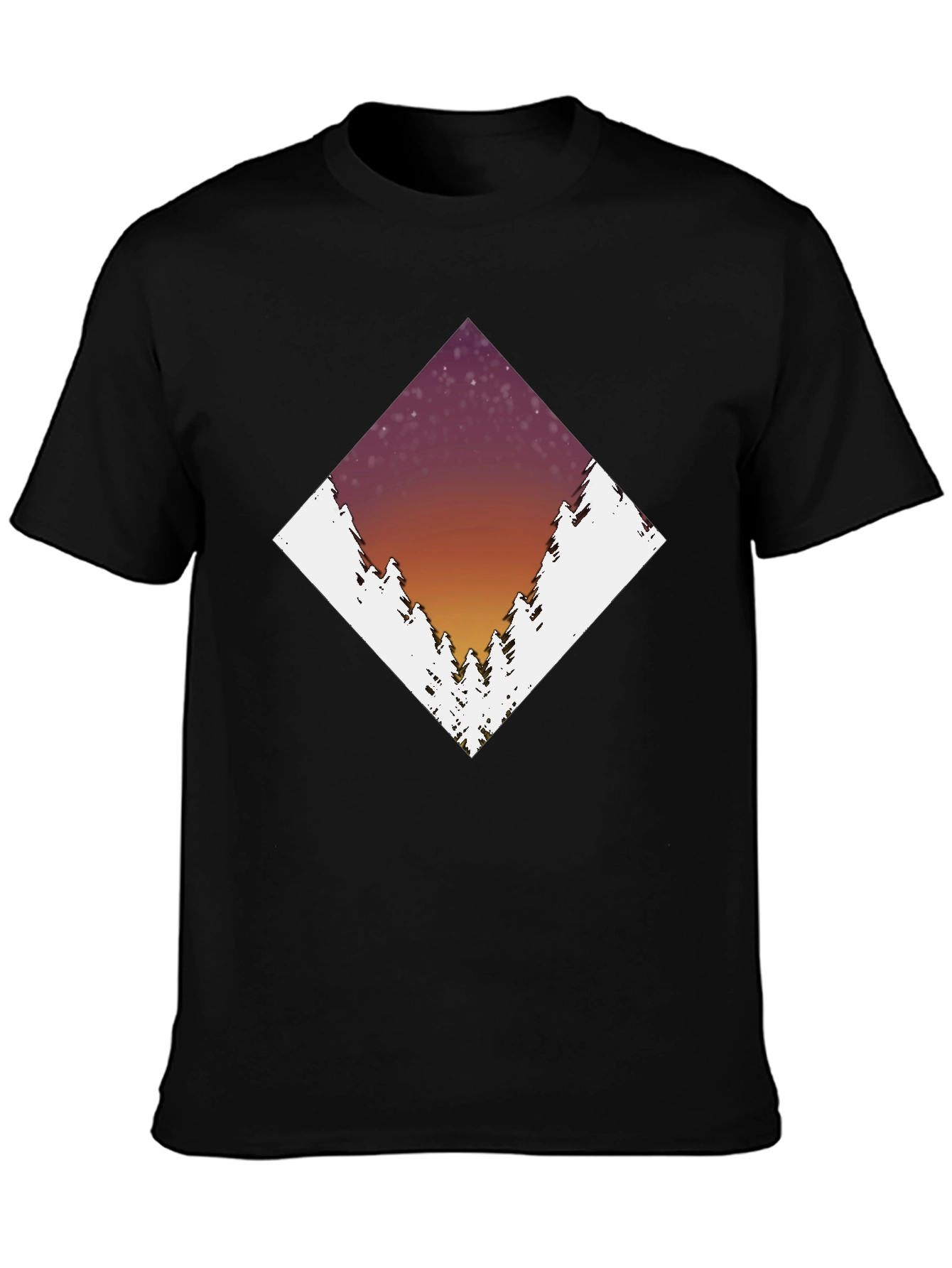Diamond Forest Graphic Tee - Black