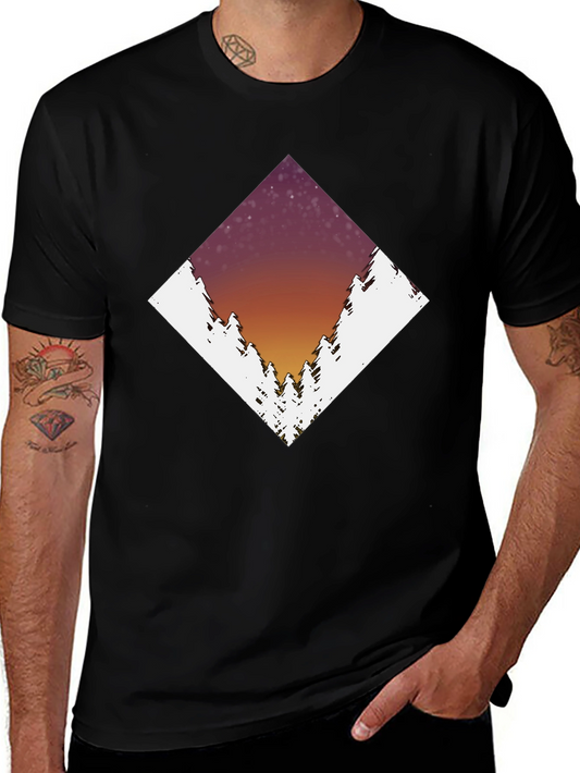 Diamond Forest Graphic Tee - Black