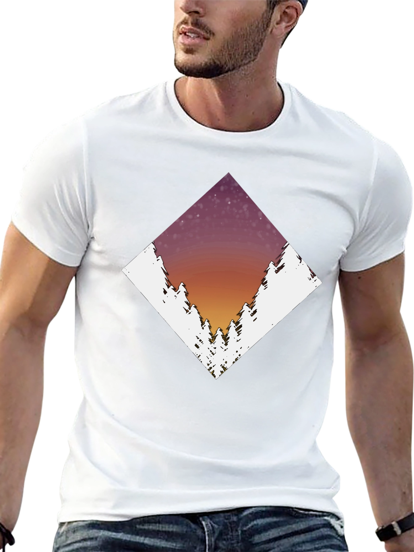 Diamond Forest Graphic Tee - Black