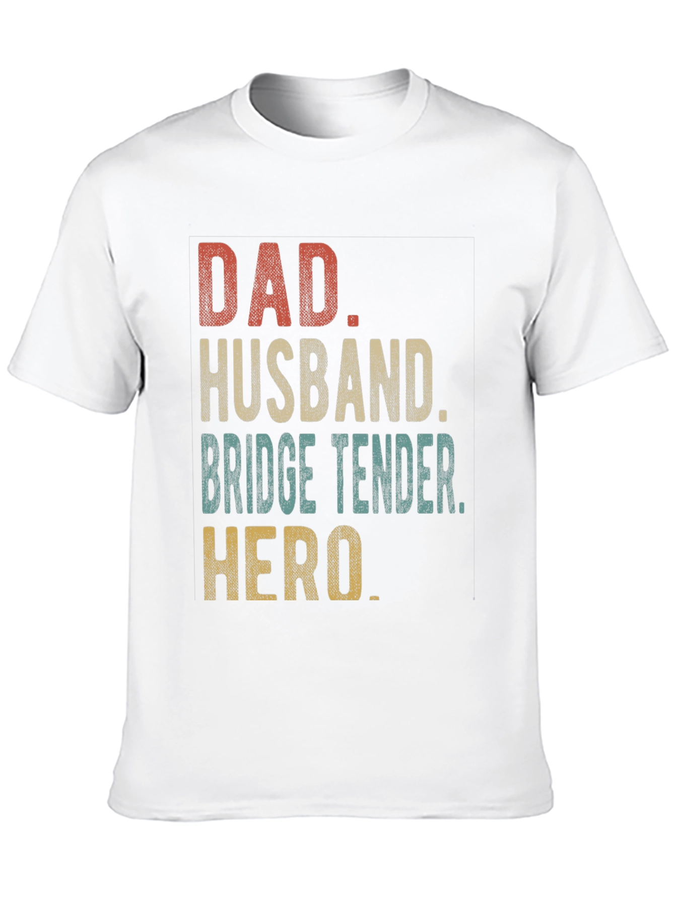 Dad Husband Bridge Tender Hero Black T-Shirt