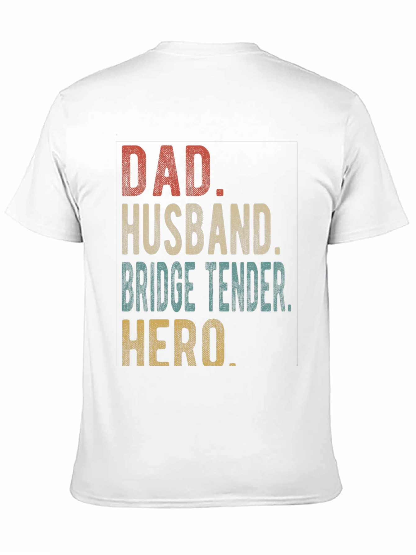 Dad Husband Bridge Tender Hero Black T-Shirt