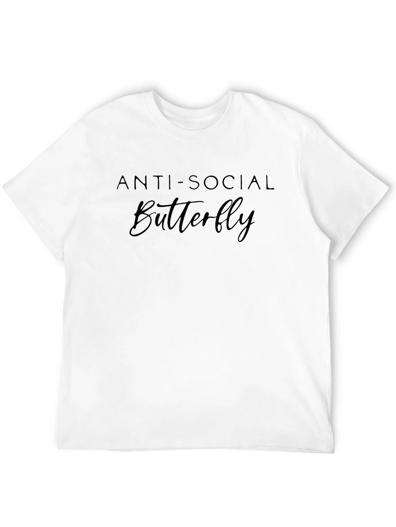 Anti-Social Butterfly Graphic T-Shirt - Soft Cotton Tee