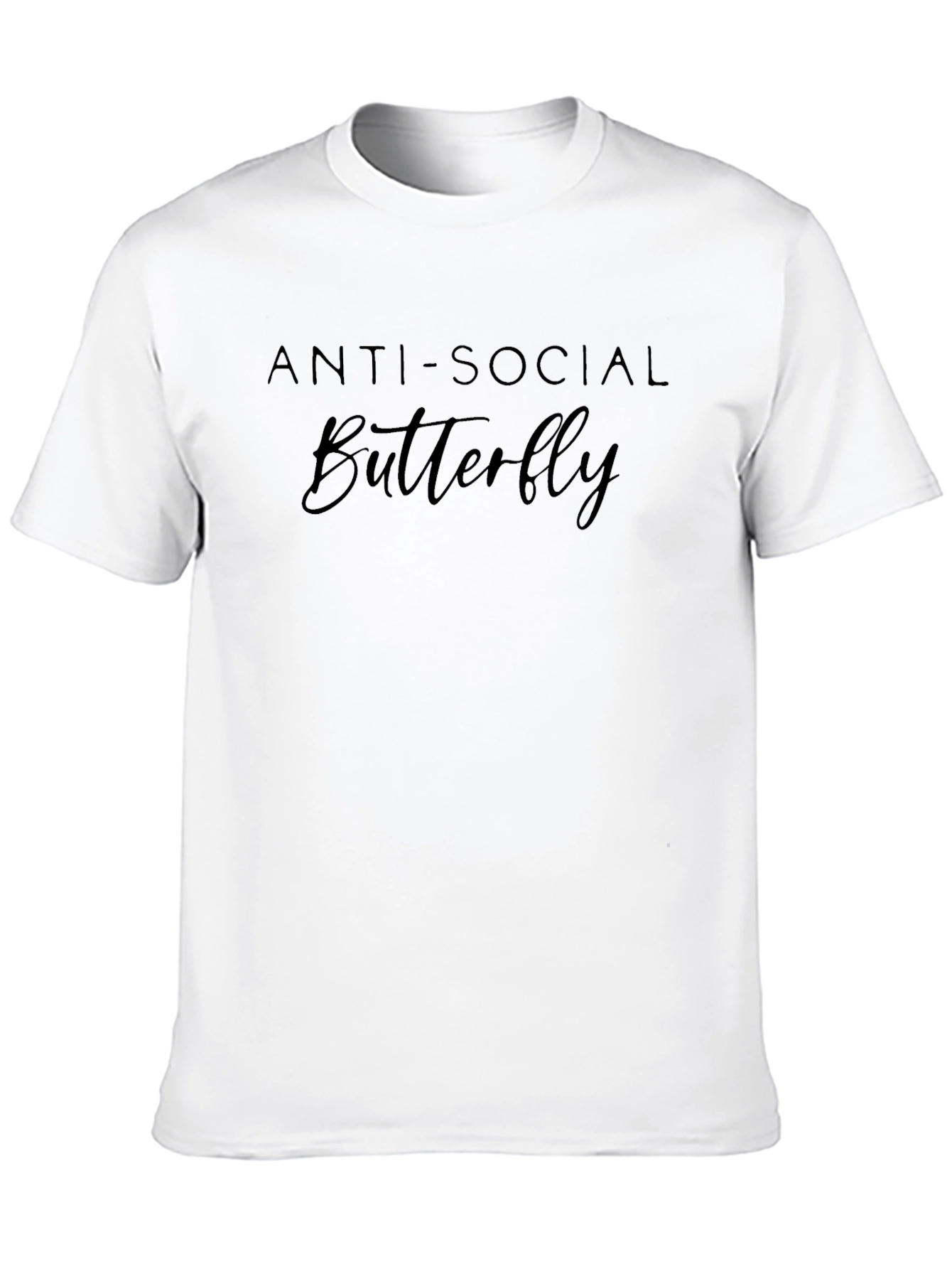 Anti-Social Butterfly Graphic T-Shirt - Soft Cotton Tee