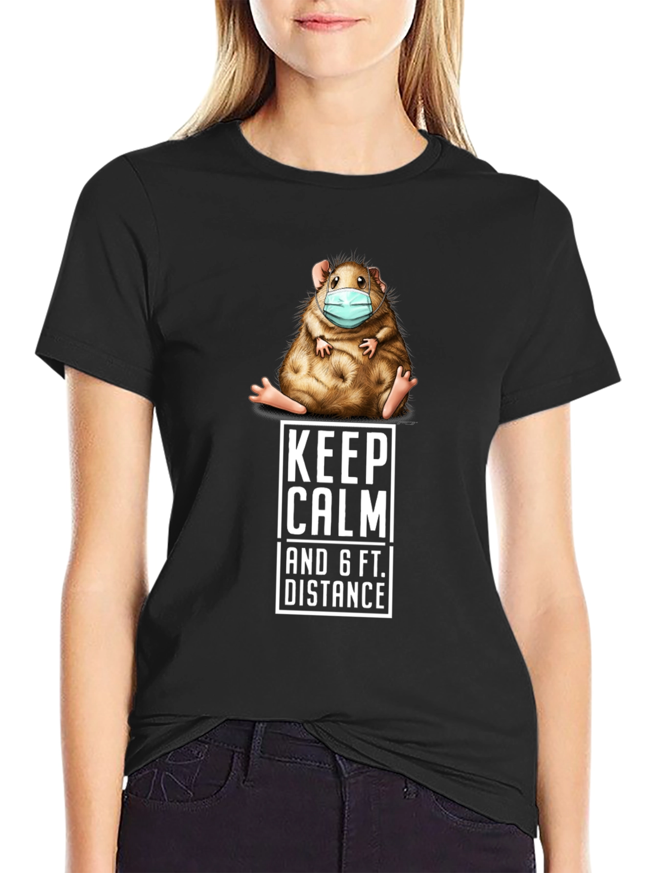 Keep Calm Guinea Pig T-Shirt Social Distance Tee