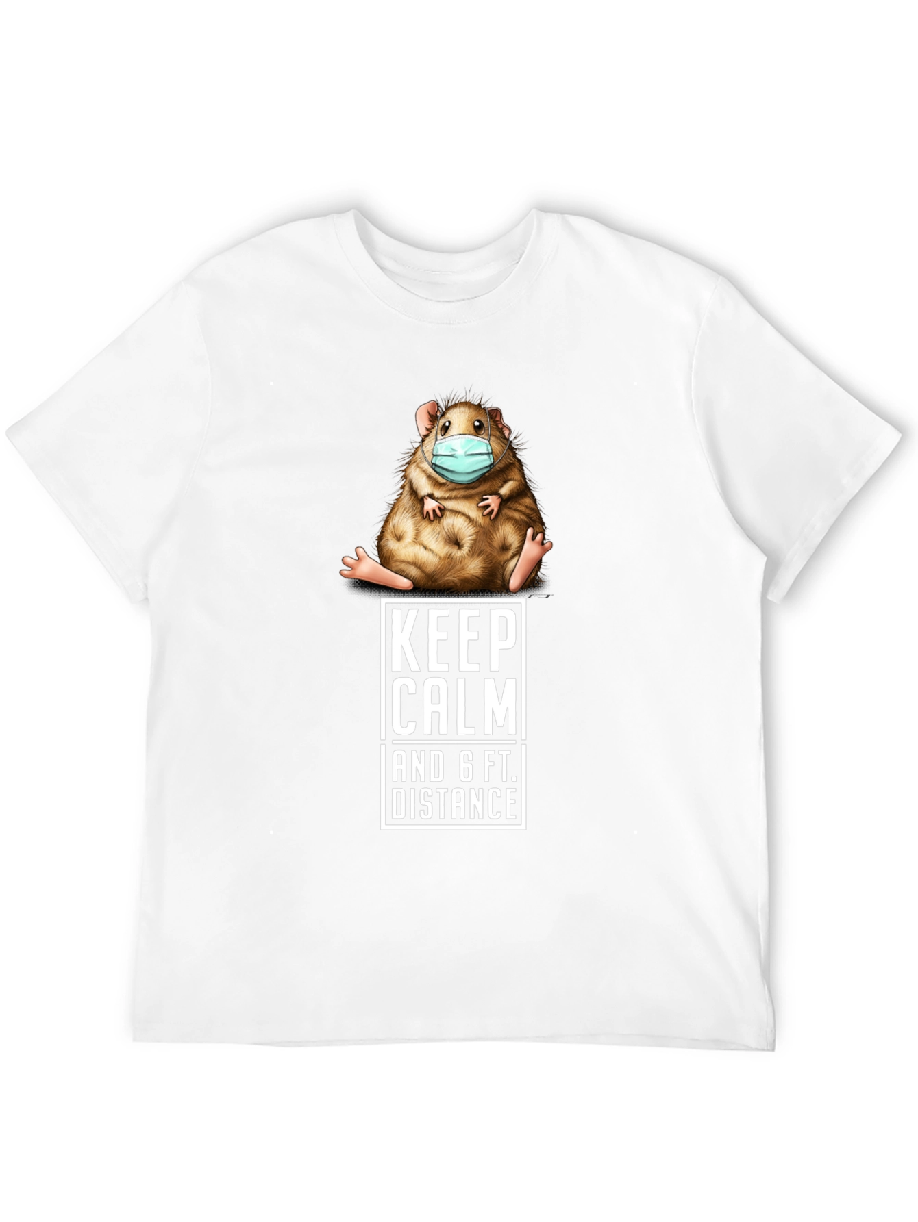 Keep Calm Guinea Pig T-Shirt Social Distance Tee