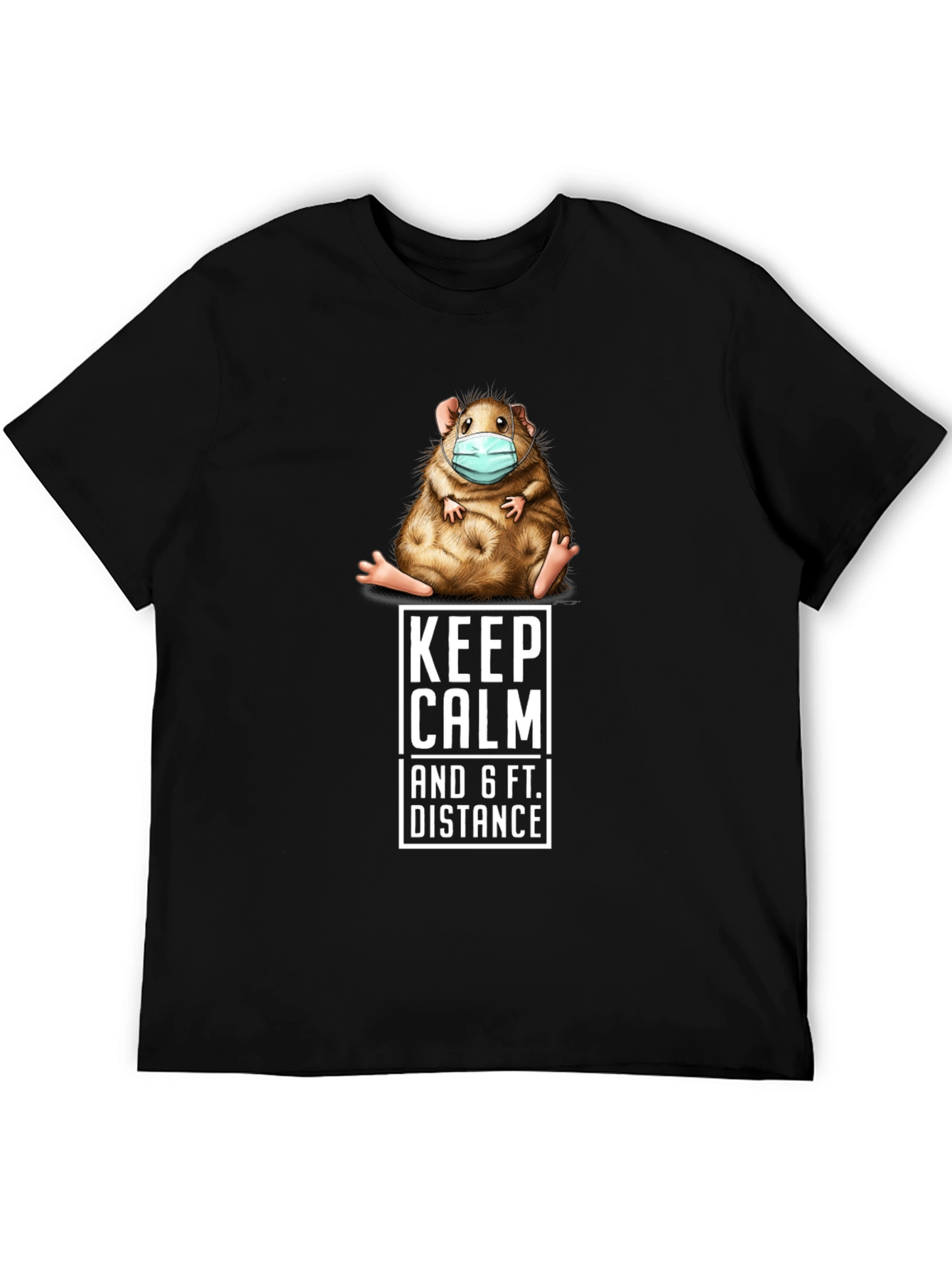 Keep Calm Guinea Pig T-Shirt Social Distance Tee