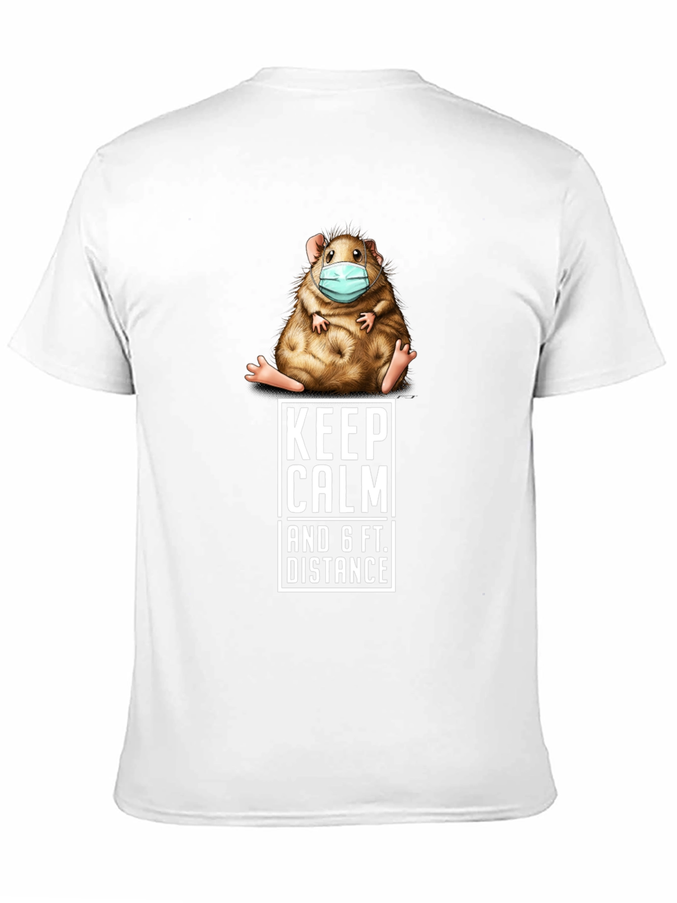 Keep Calm Guinea Pig T-Shirt Social Distance Tee