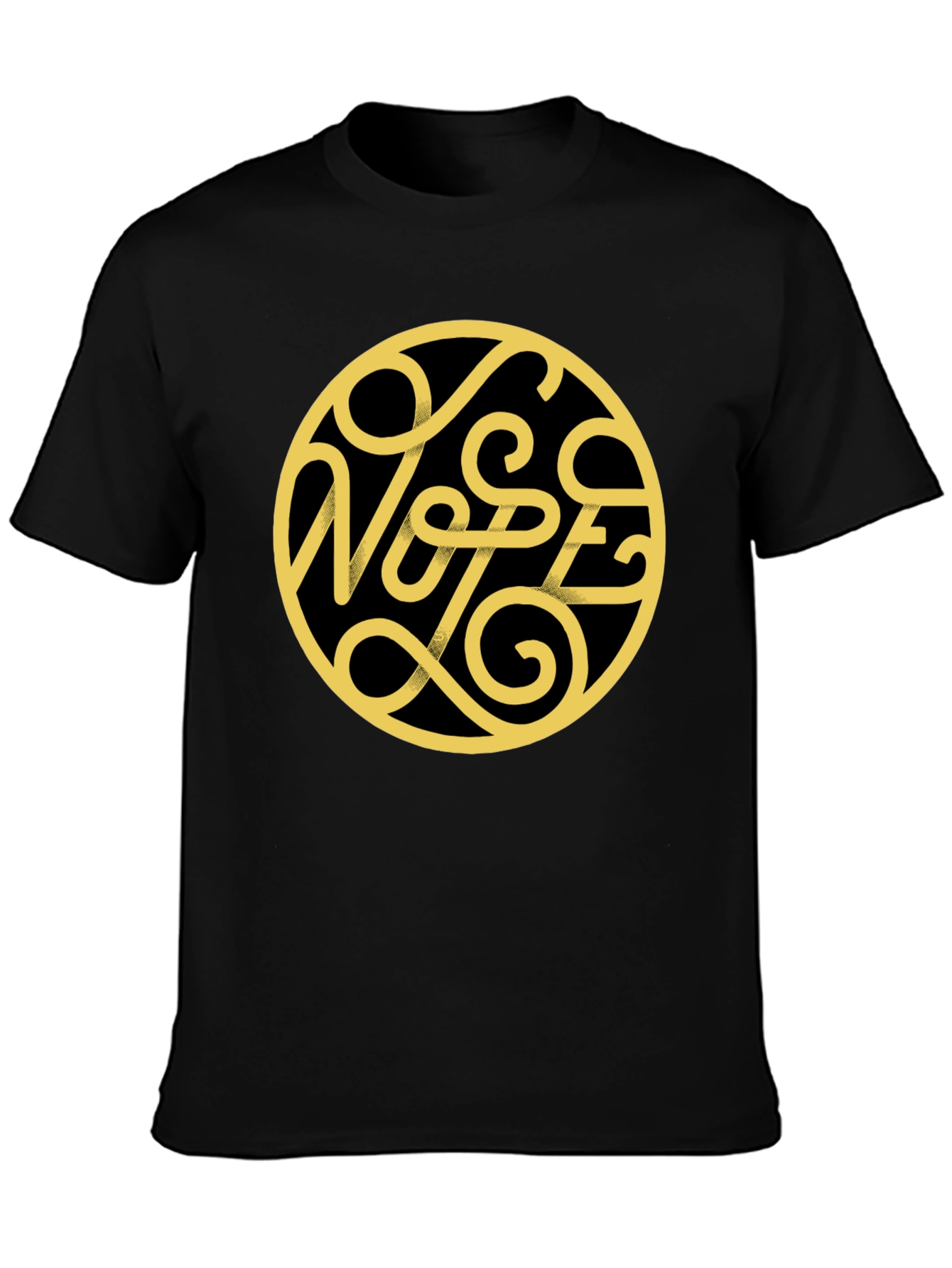 Nope Graphic Print Black T-Shirt