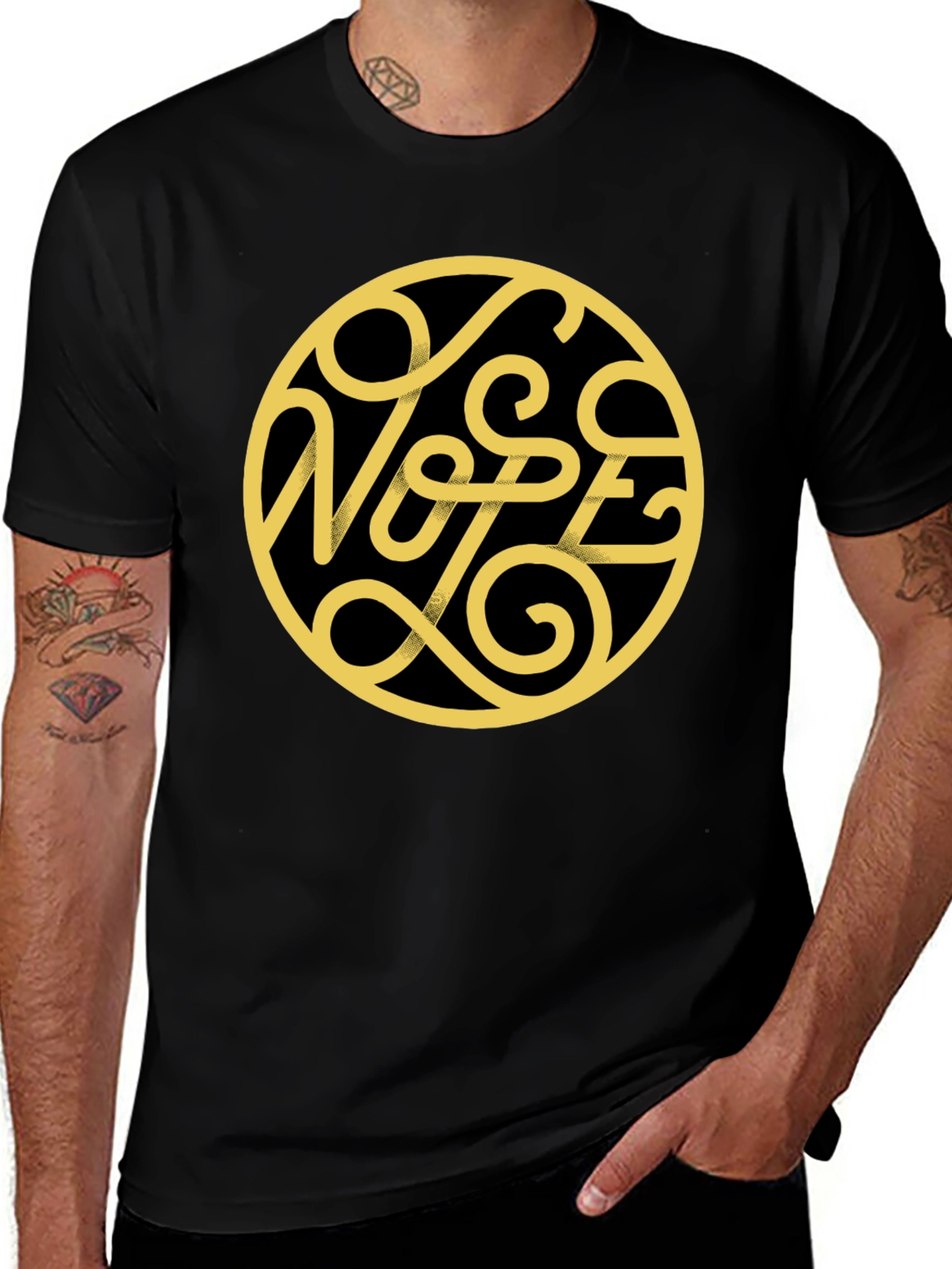 Nope Graphic Print Black T-Shirt
