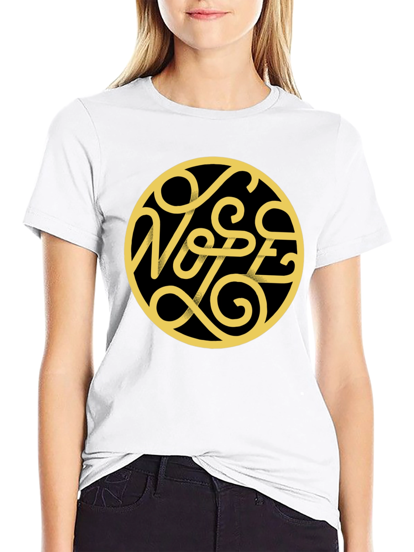 Nope Graphic Print Black T-Shirt