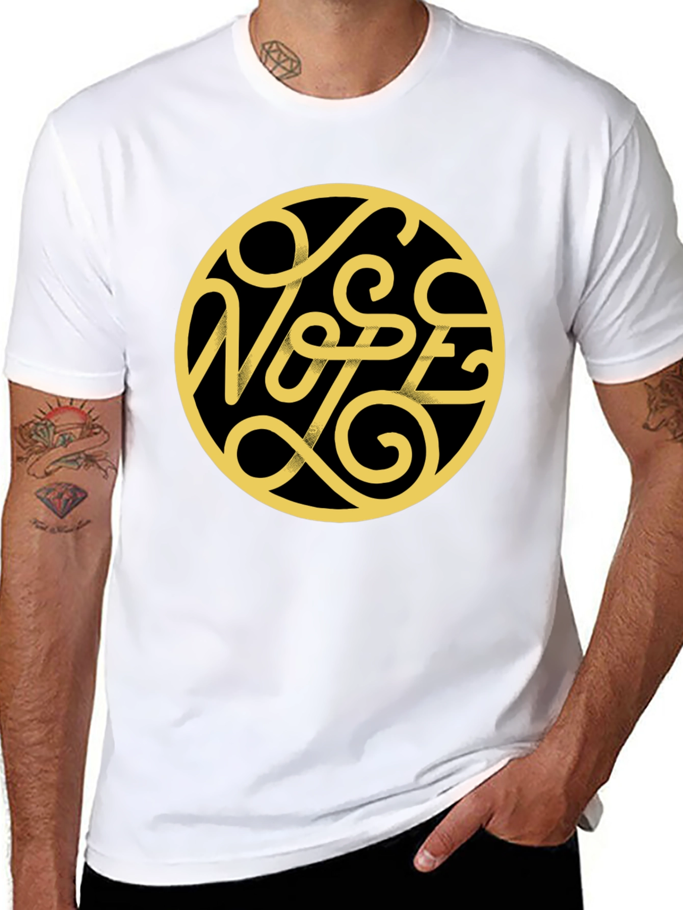 Nope Graphic Print Black T-Shirt