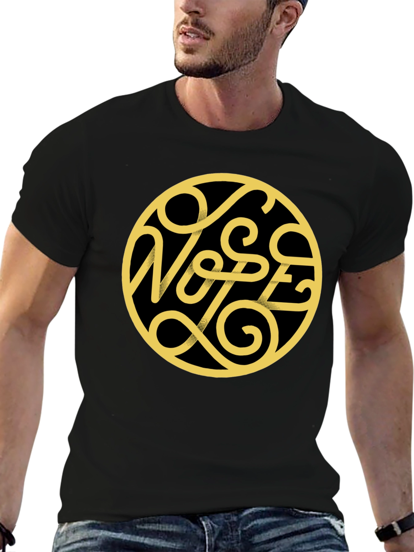Nope Graphic Print Black T-Shirt