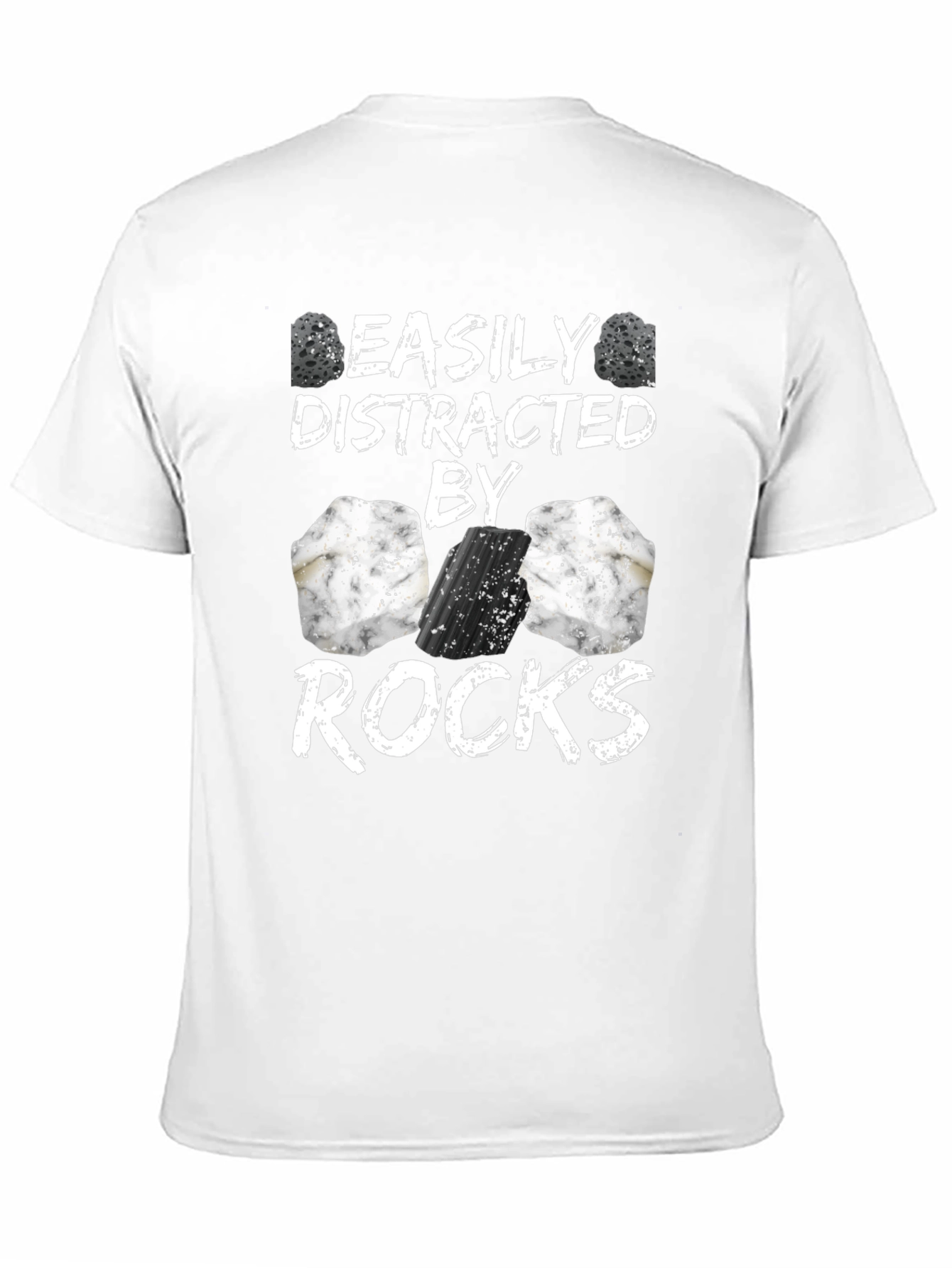 Easily Distracted By Rocks Funny T-Shirt