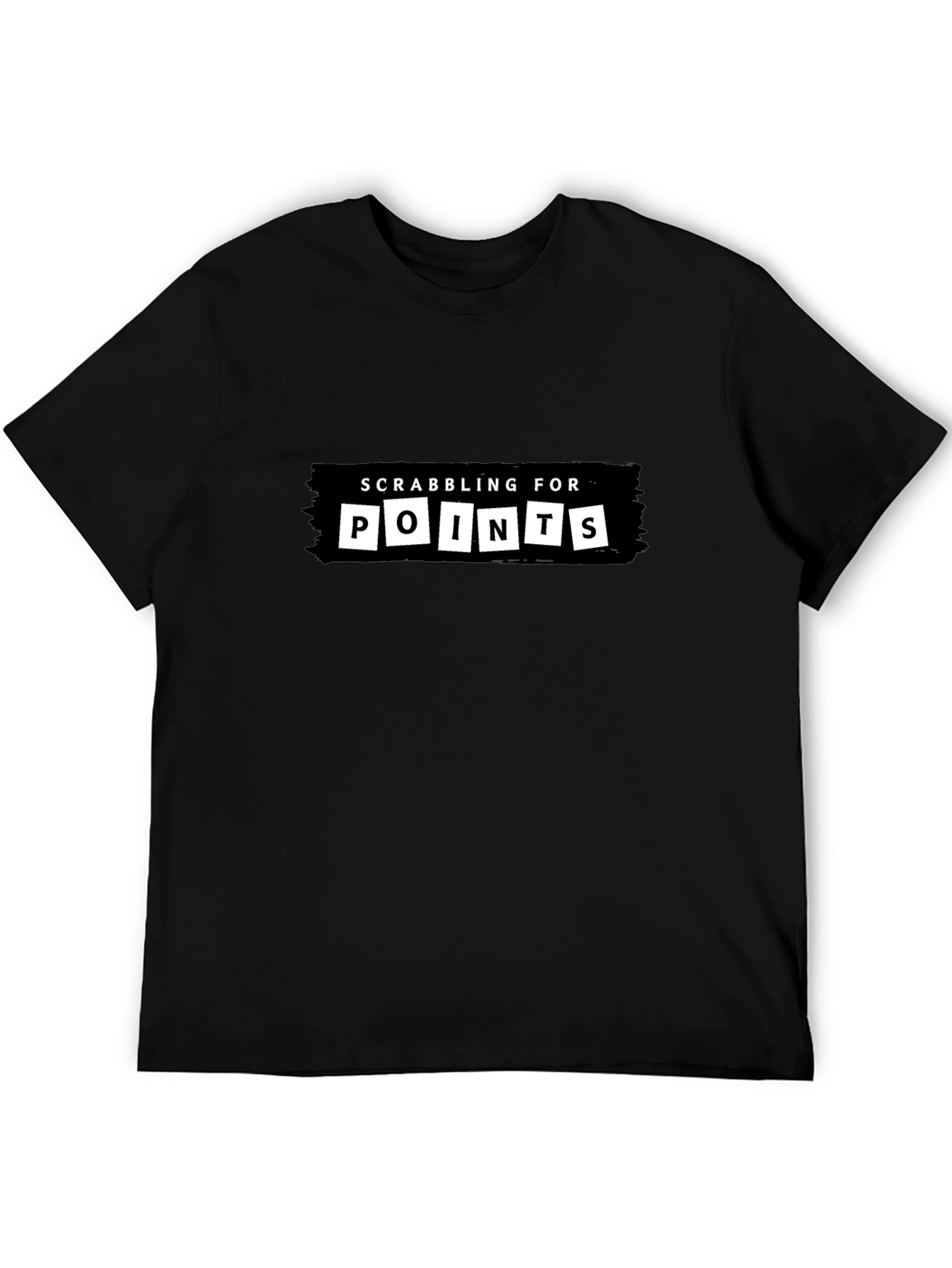 Scrabbling For Points Graphic Tee - Black