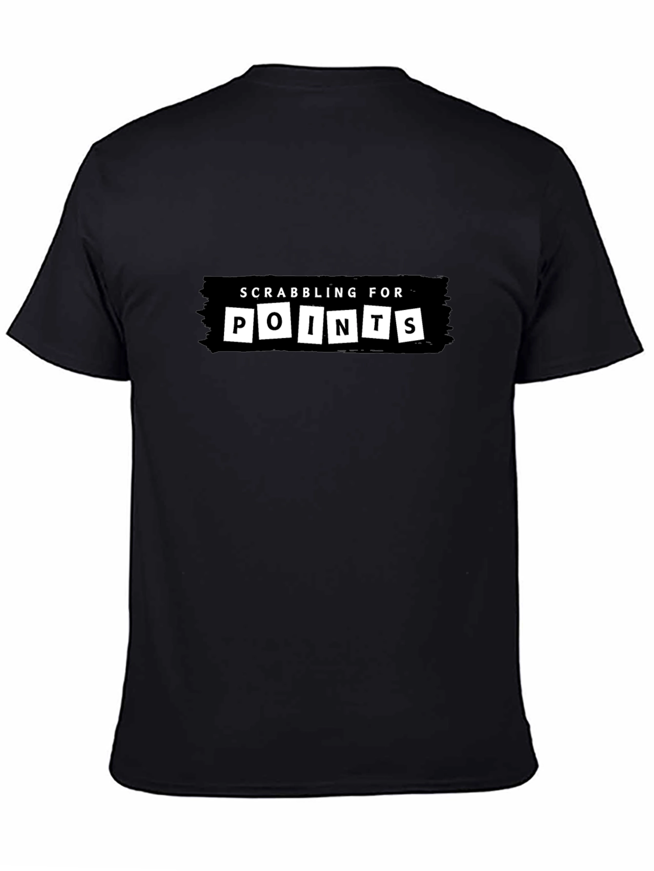 Scrabbling For Points Graphic Tee - Black