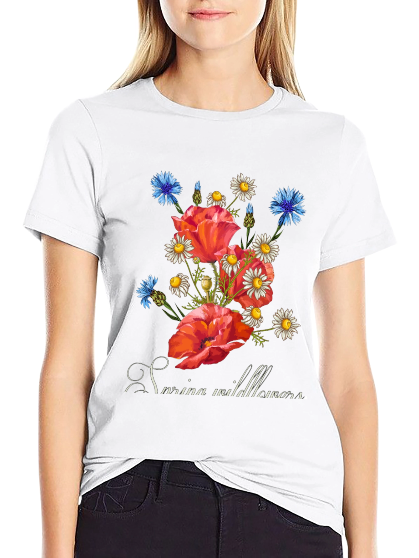 Wildflower Graphic Tee - Stylish Floral Design