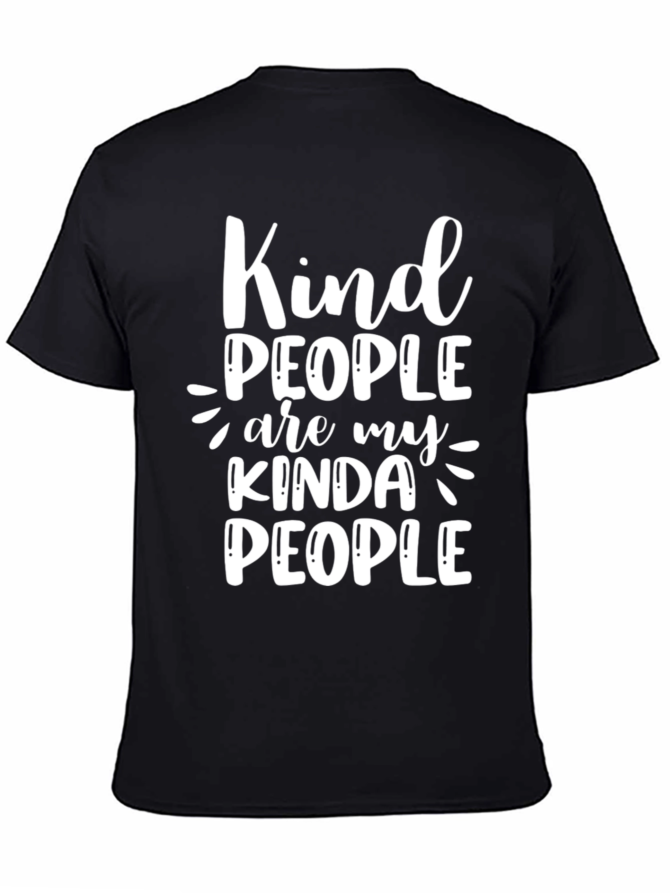 Kind People Graphic Tee - Black Cotton Shirt