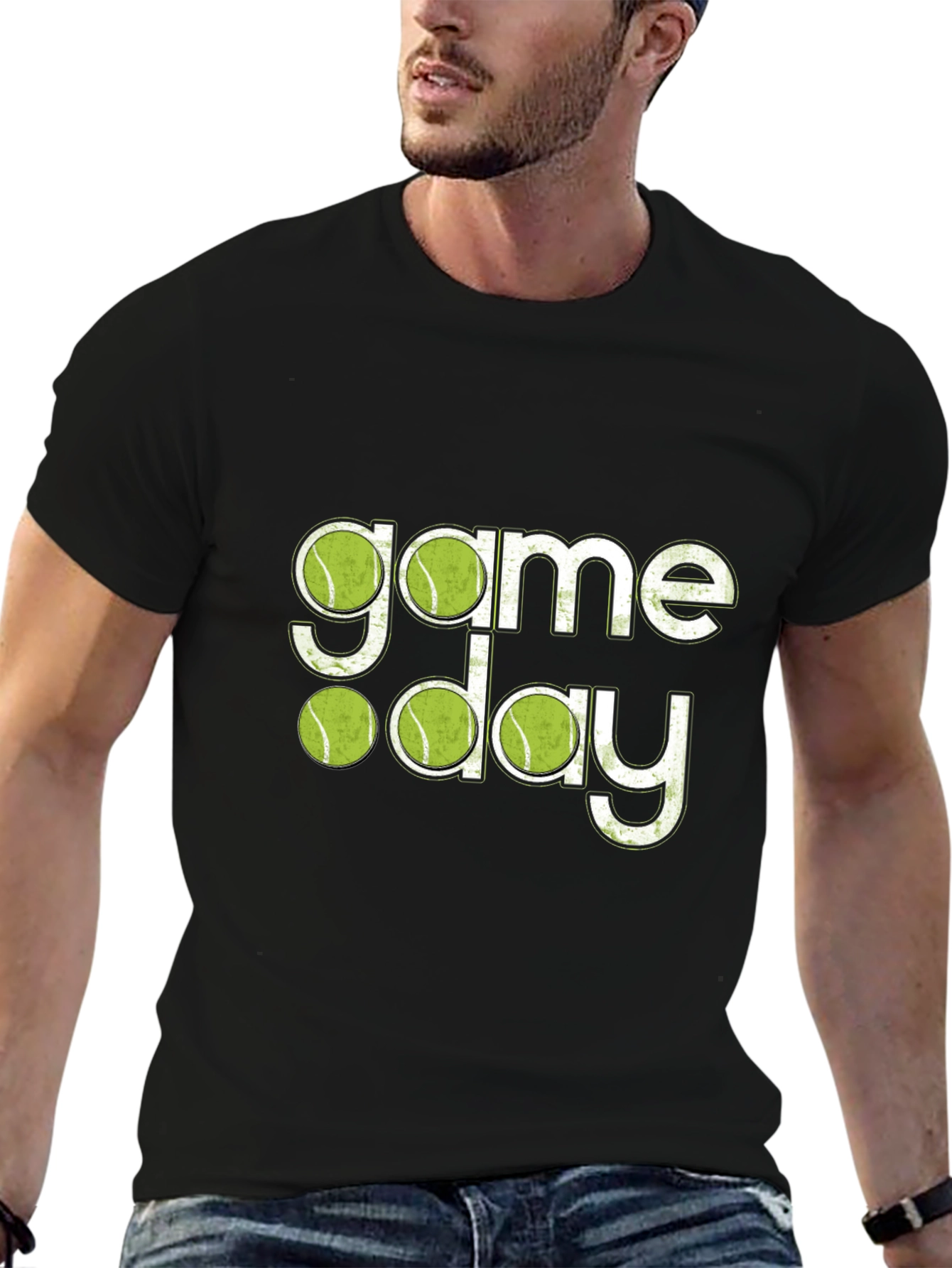 Game Day Tennis T-Shirt - Black Tee