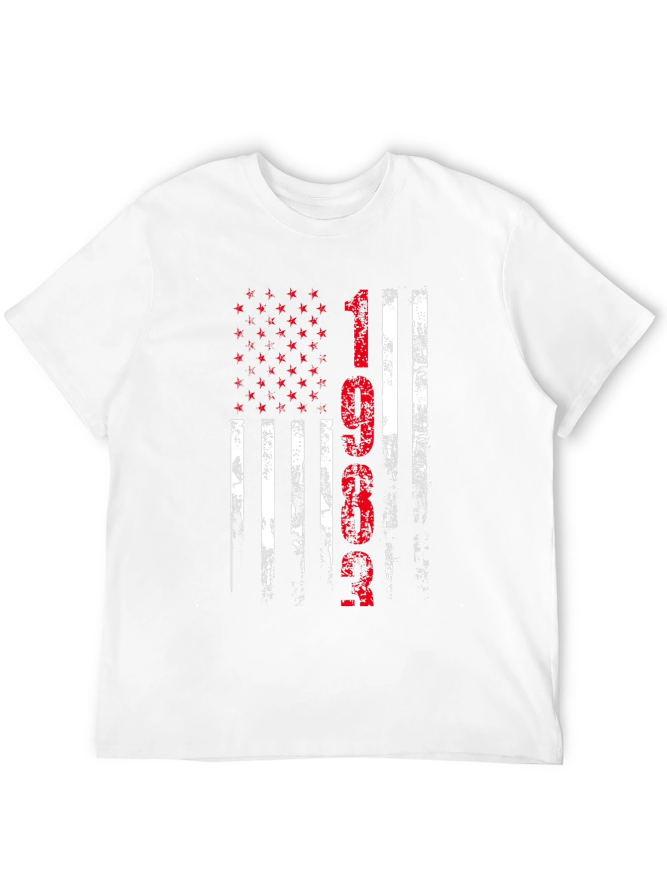 Distressed American Flag 1962 Graphic T-Shirt