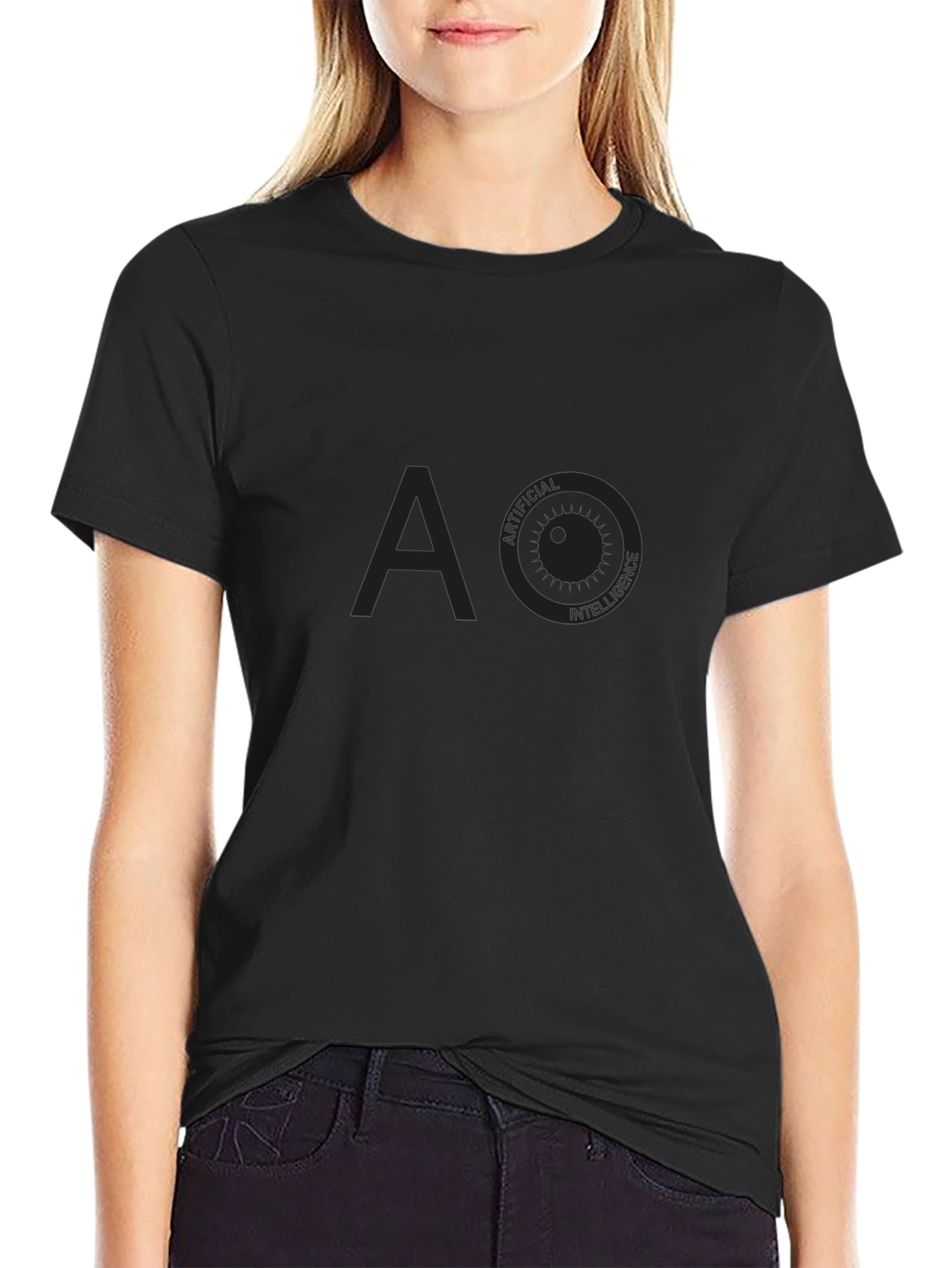 AO Artificial Intelligence Graphic Tee - Modern Black T-Shirt