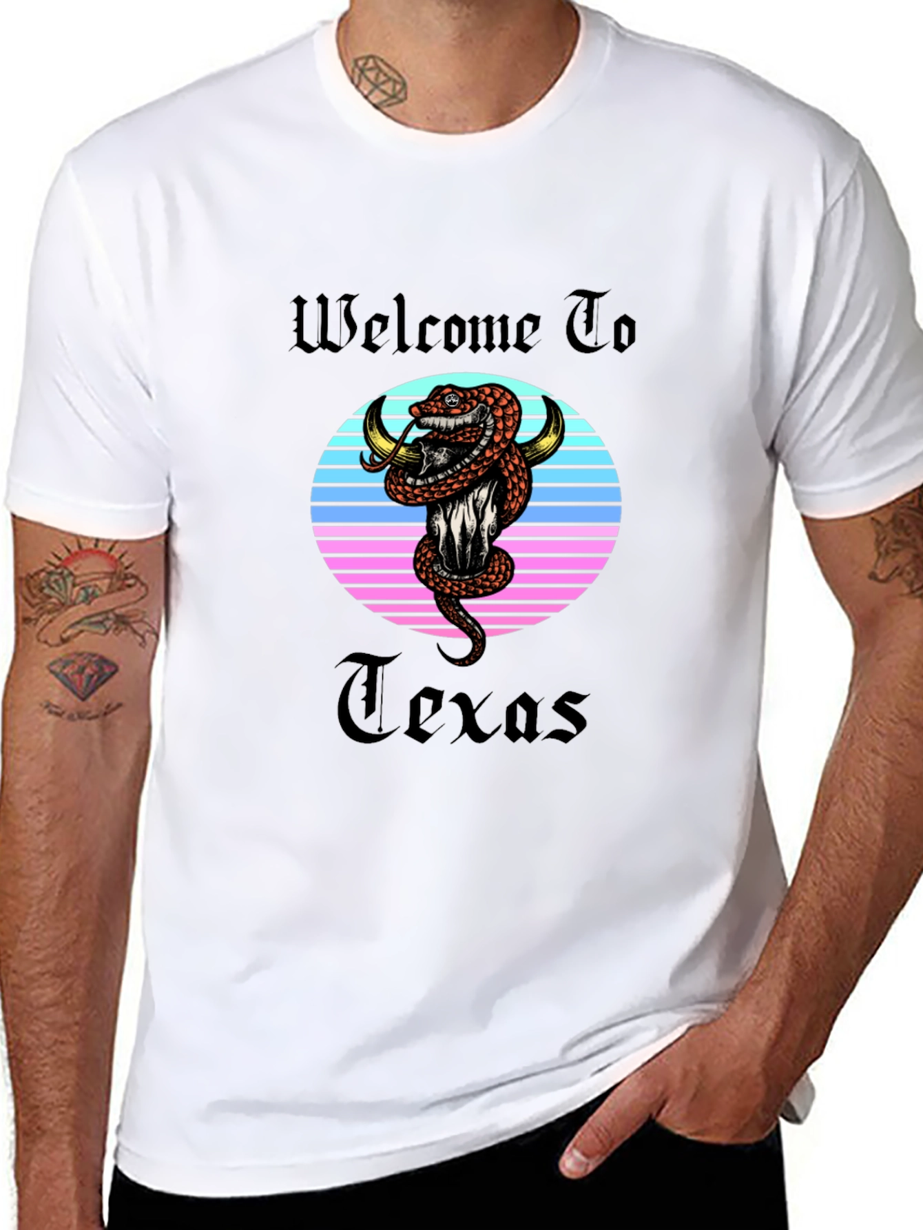 Welcome To Texas Snake Graphic T-Shirt