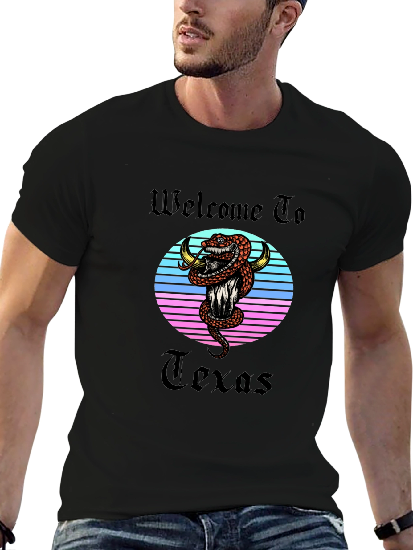 Welcome To Texas Snake Graphic T-Shirt