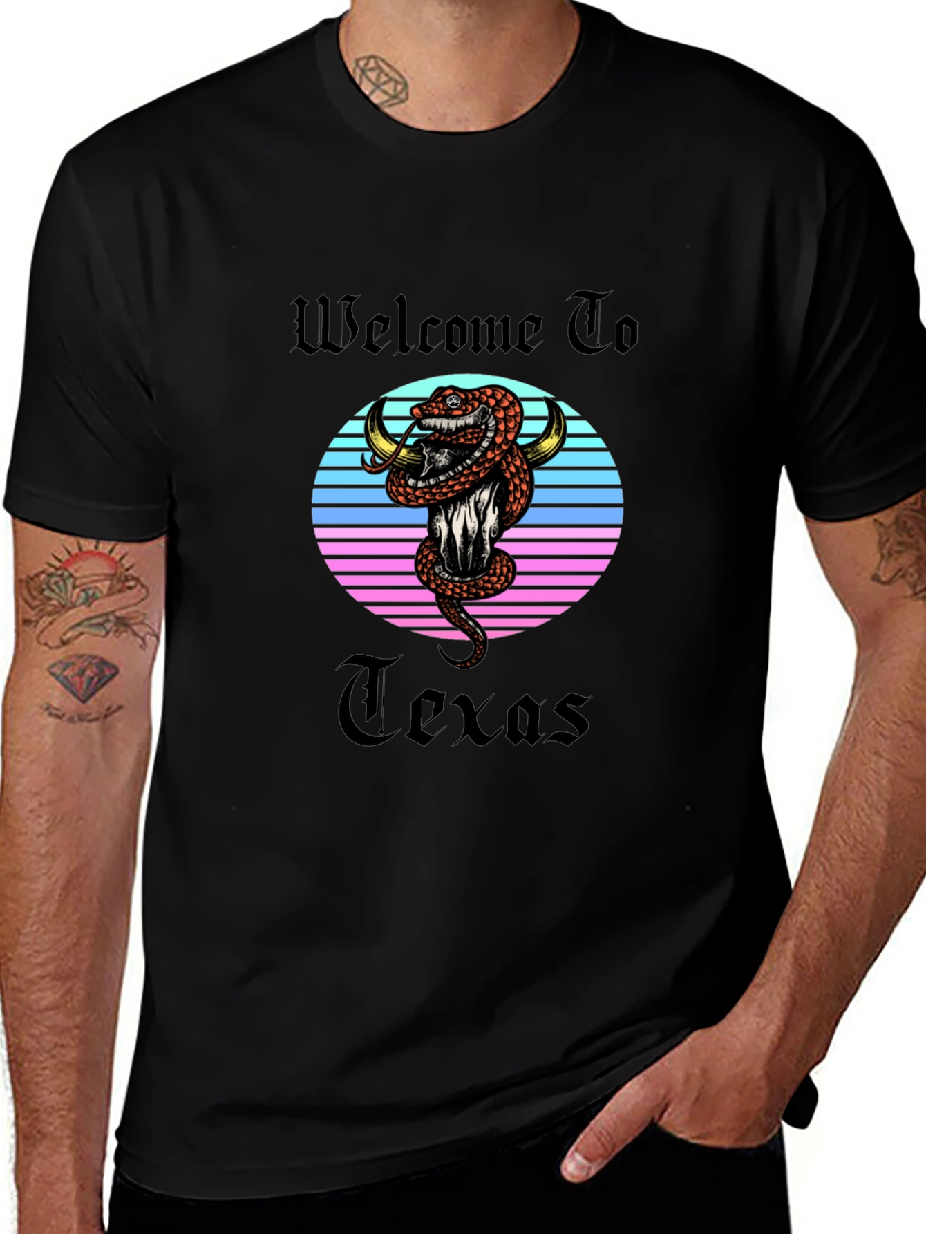 Welcome To Texas Snake Graphic T-Shirt