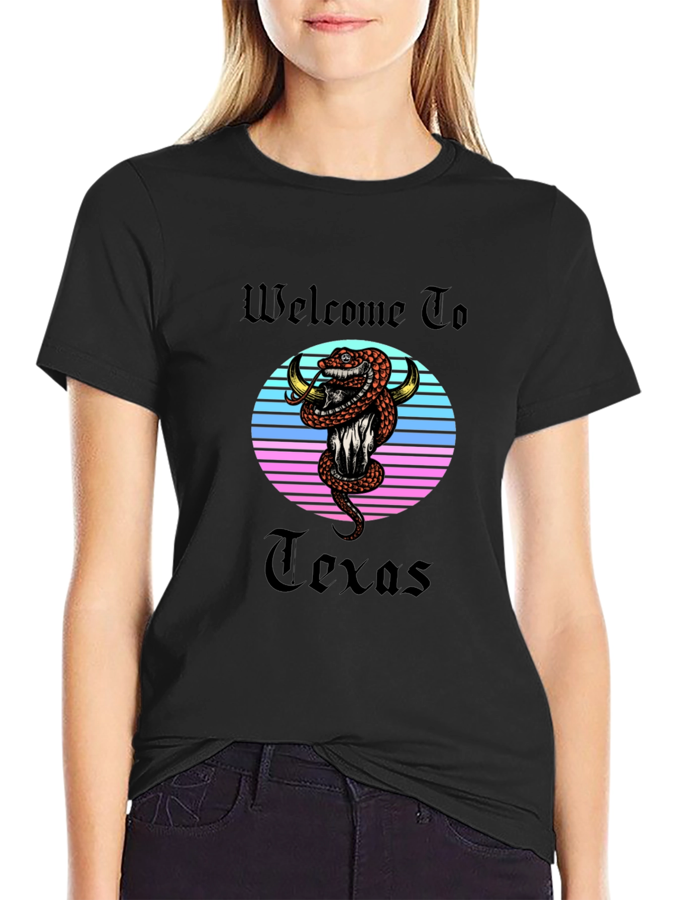 Welcome To Texas Snake Graphic T-Shirt