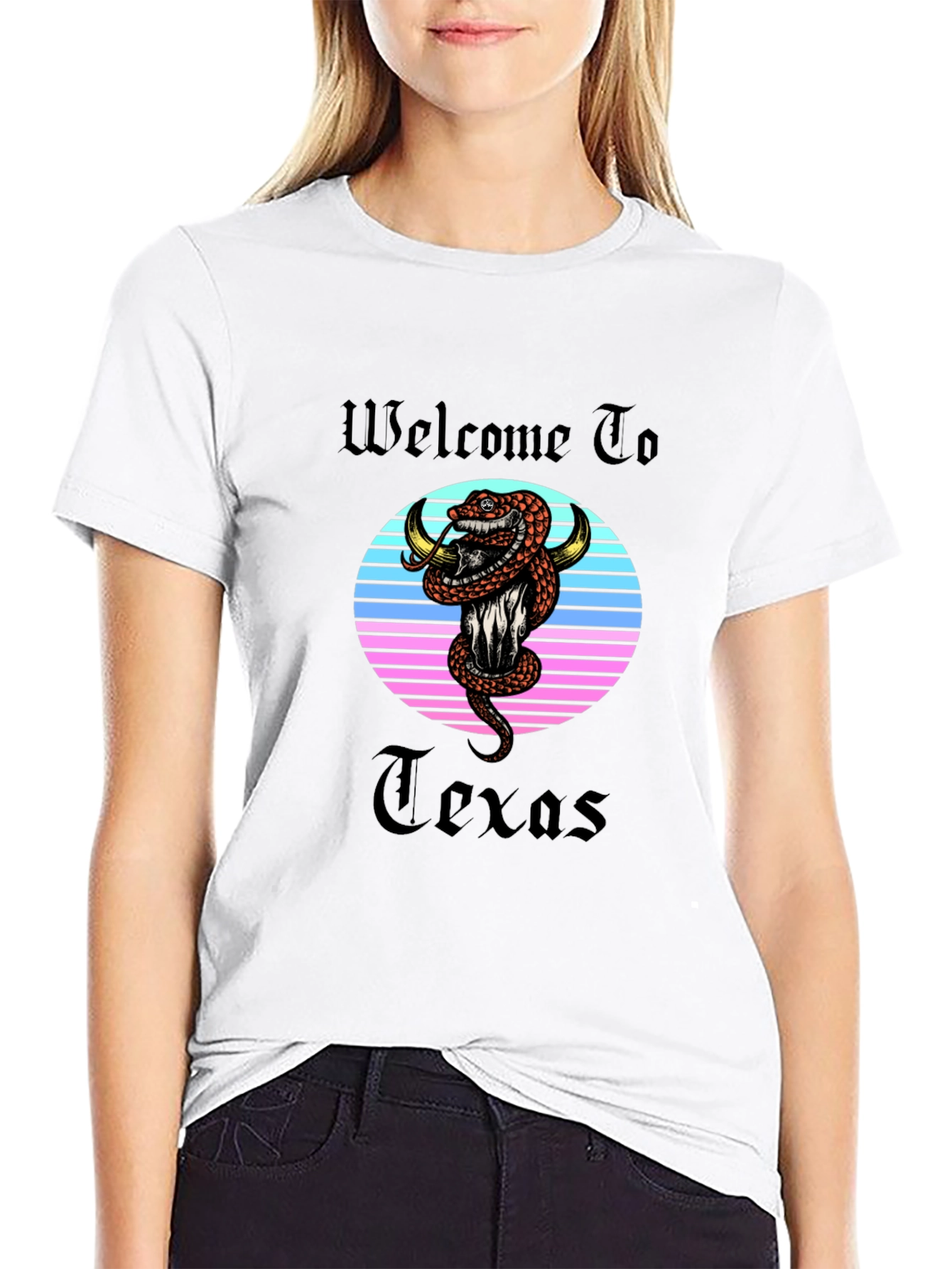Welcome To Texas Snake Graphic T-Shirt