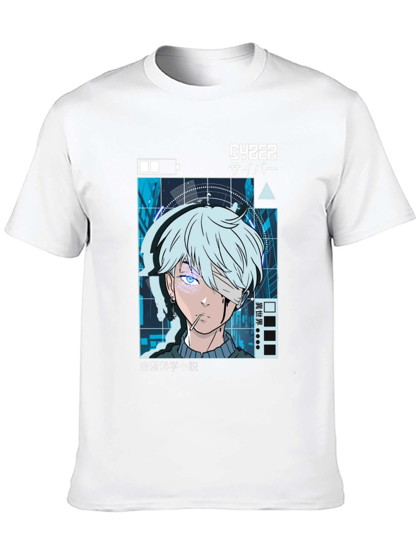 Cyberpunk Anime Graphic Tee - Edgy Style