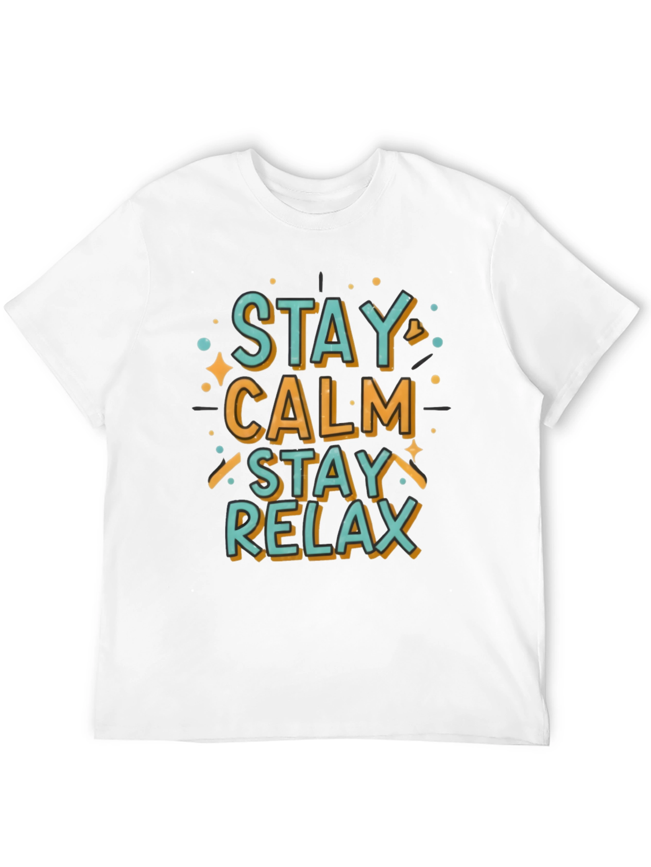 Stay Calm Relax Graphic Tee - Casual Comfort