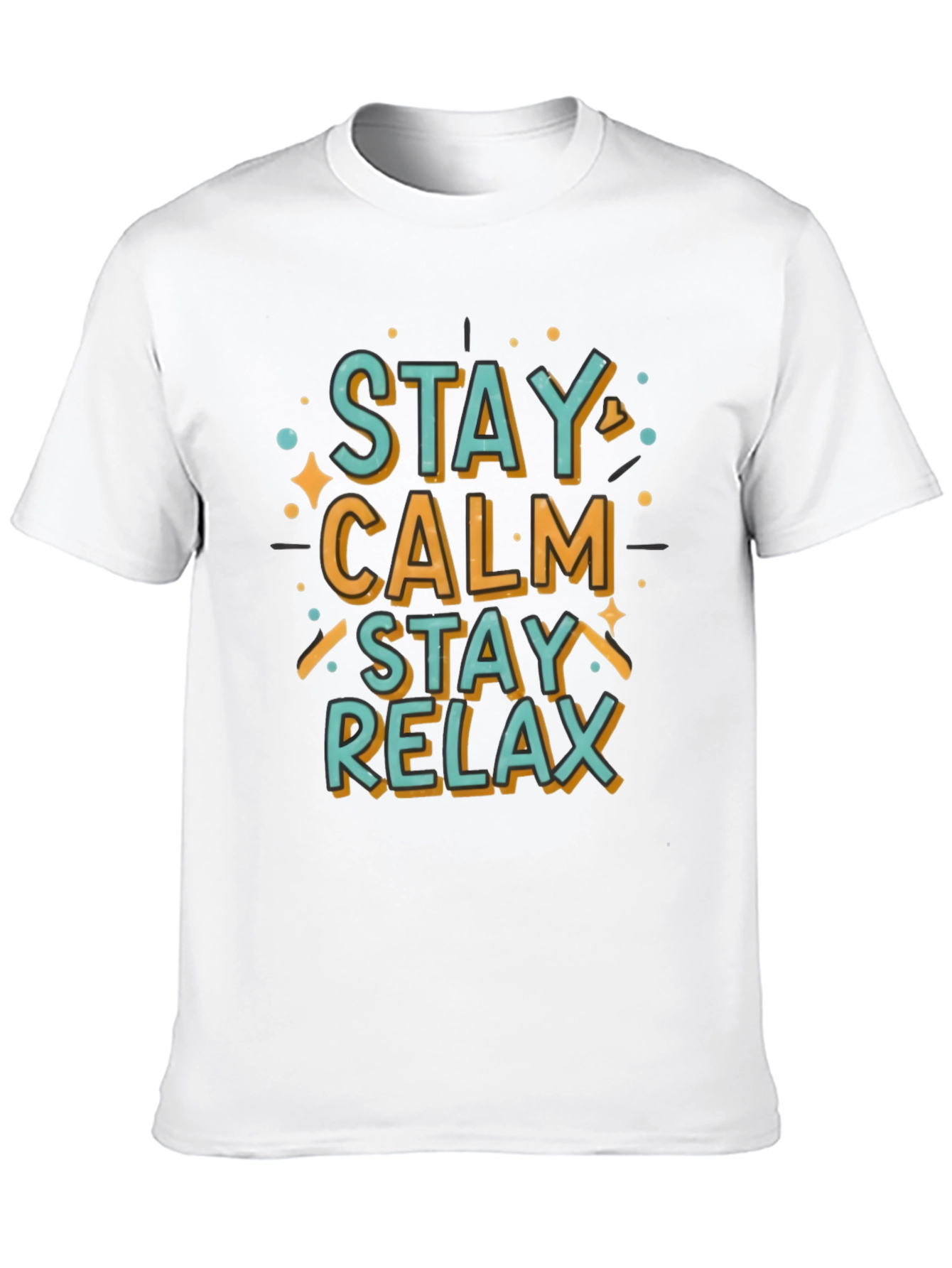 Stay Calm Relax Graphic Tee - Casual Comfort