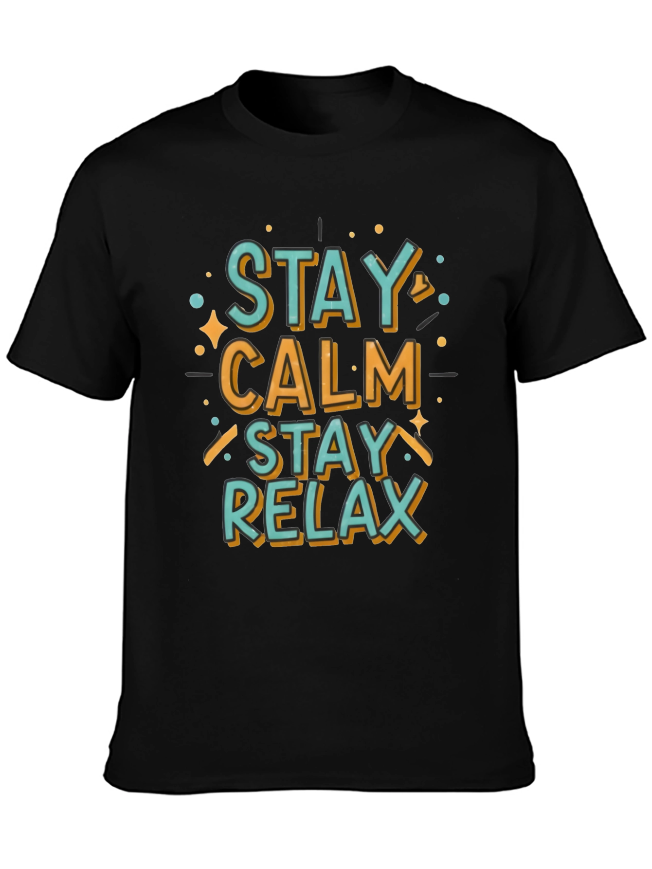 Stay Calm Relax Graphic Tee - Casual Comfort