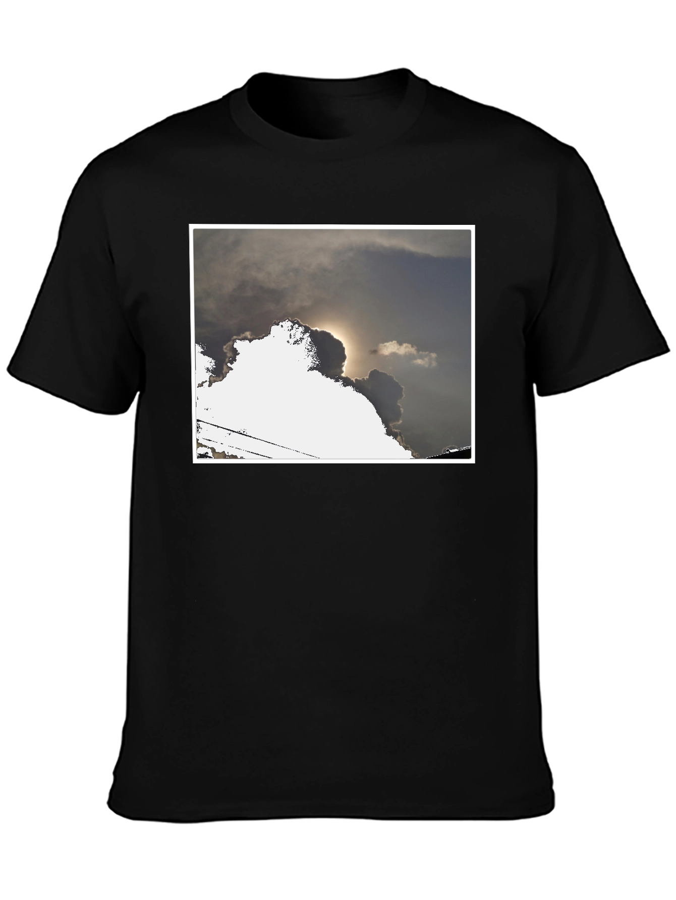 Cloudscape Graphic Tee - Modern Black T-Shirt