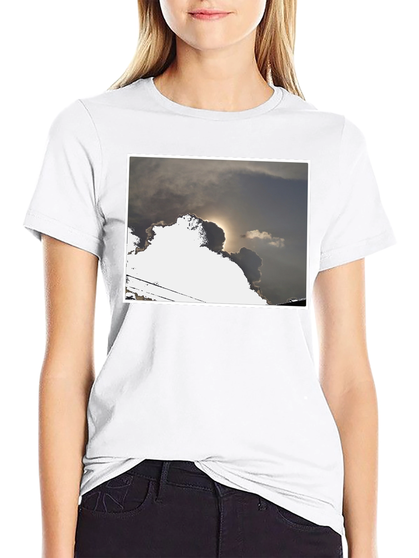 Cloudscape Graphic Tee - Modern Black T-Shirt